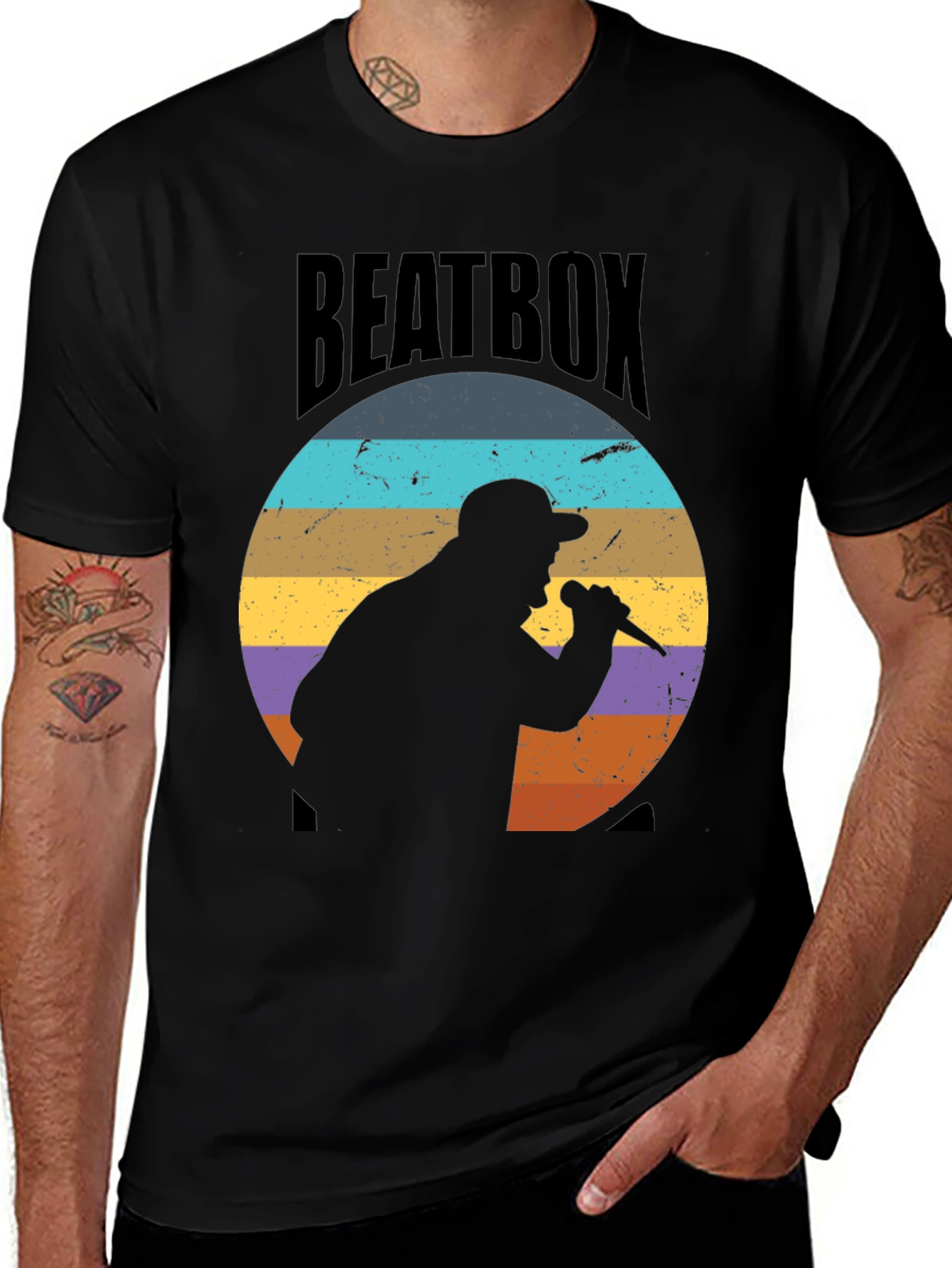 Variant 19 of Retro Beatbox Silhouette Graphic Tee