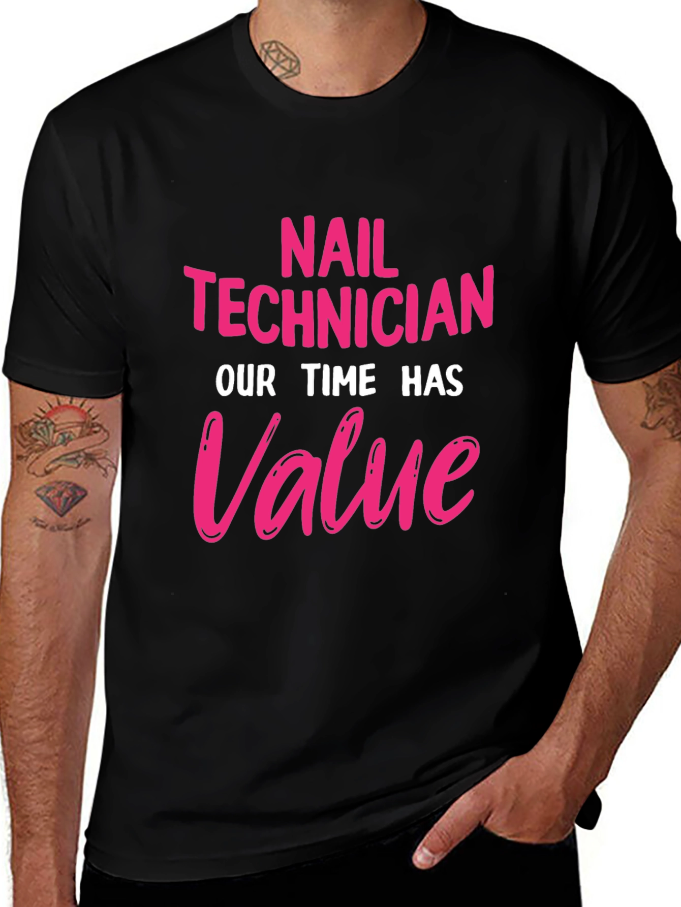 Nail Technician Value T-Shirt - Black