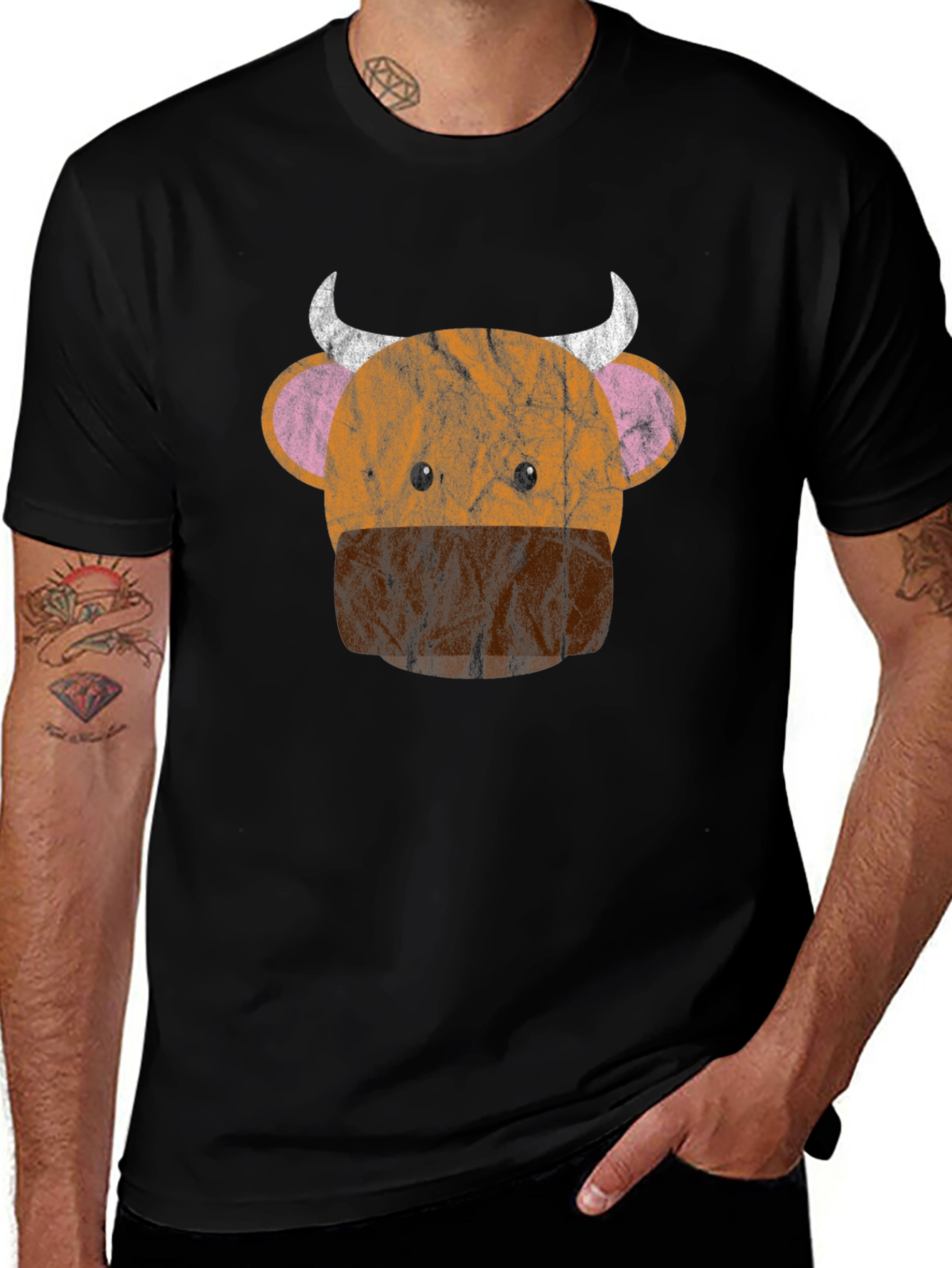 Variant 25 of Funny Cow Face Graphic T-Shirt