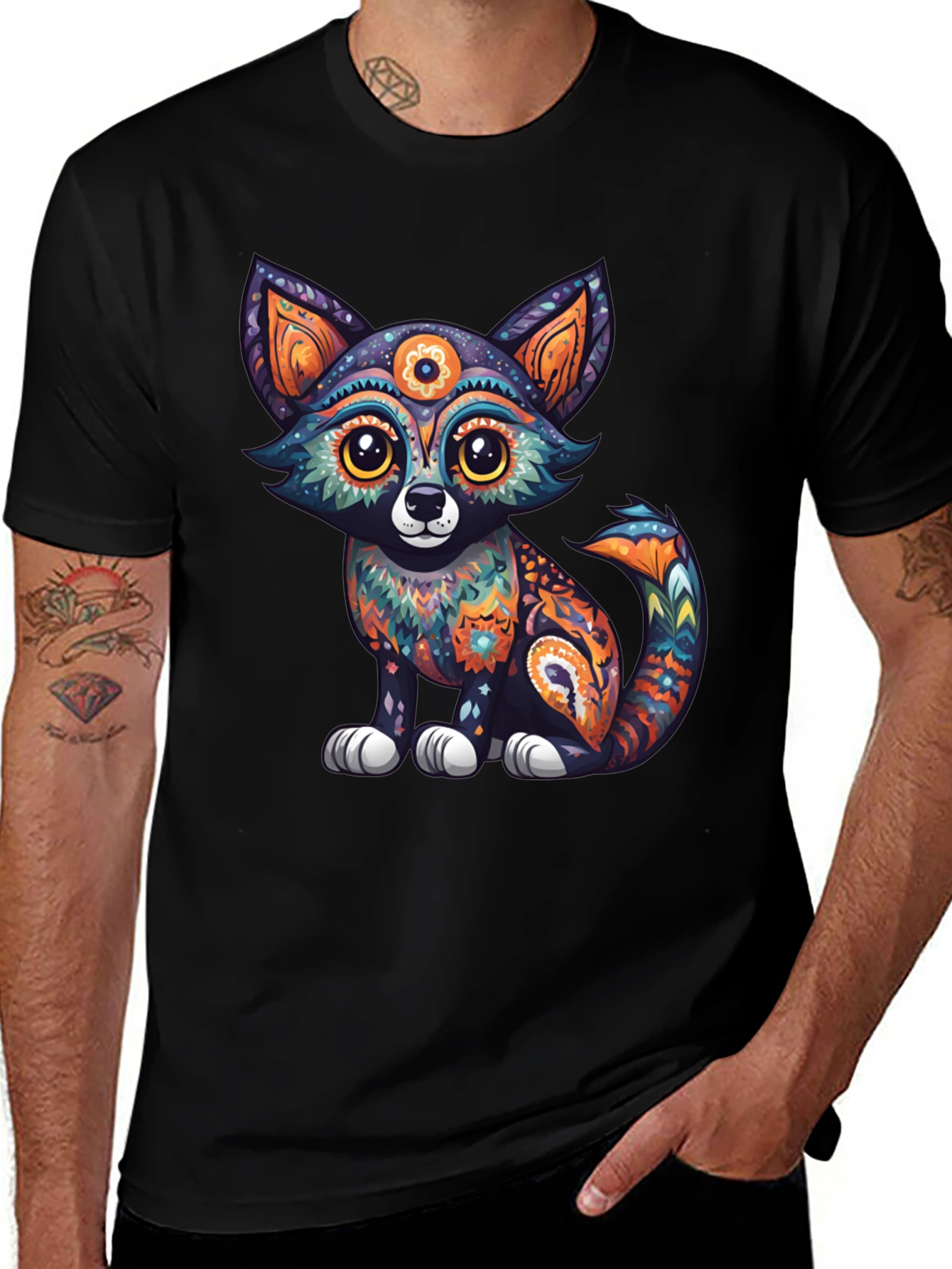 Variant 9 of Artistic Fox Graphic Tee - Unique Animal Print