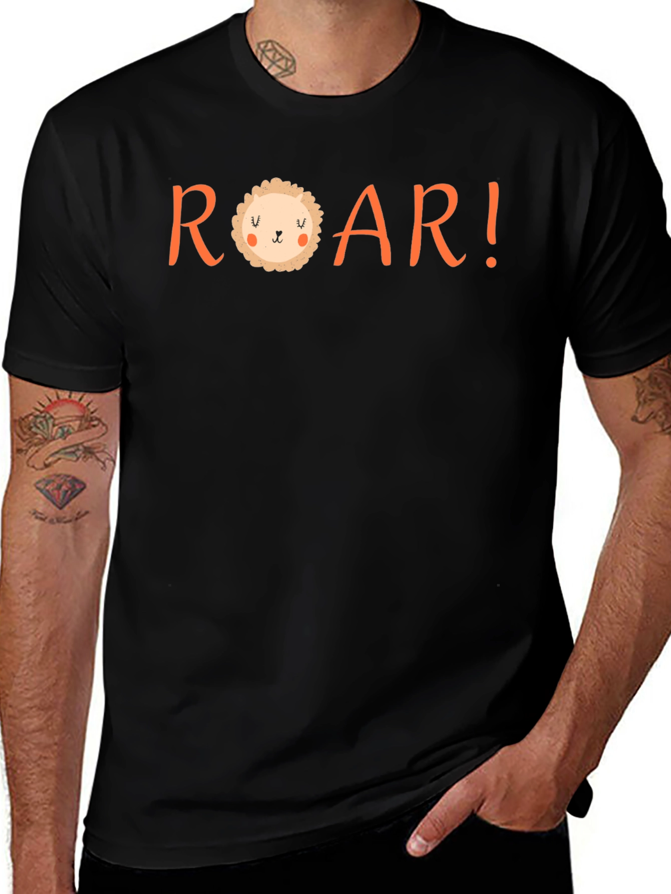 Variant 14 of ROAR! Graphic Print Crew Neck T-Shirt