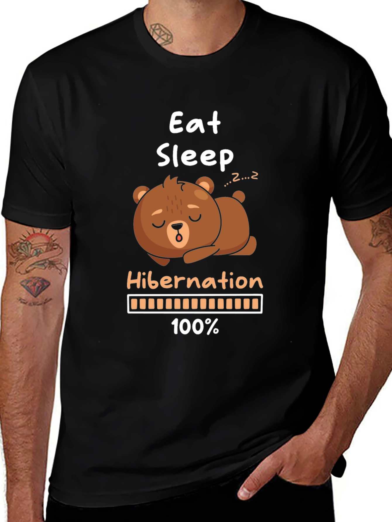 Variant 26 of Eat Sleep Hibernation Bear T-Shirt - 100% Charged!