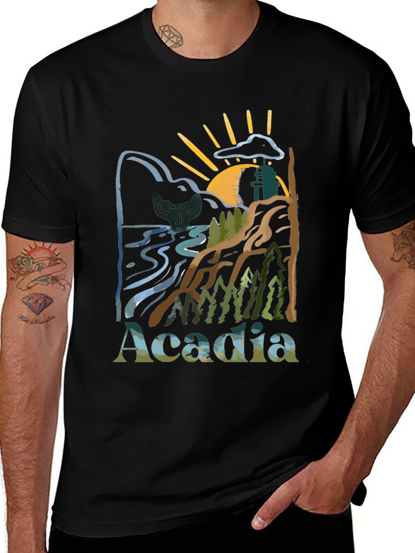Acadia National Park Nature Graphic T-Shirt