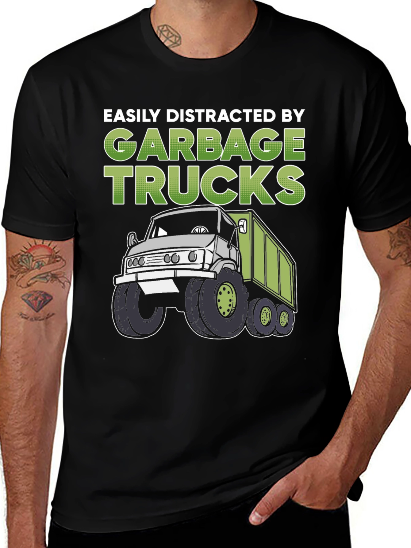 Variant 17 of Easily Distracted by Garbage Trucks T-Shirt