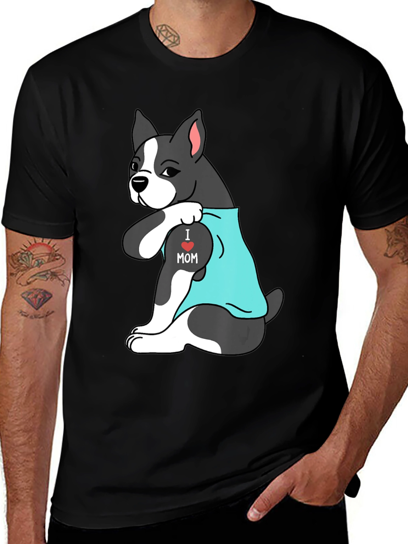 Variant 4 of I Love Mom Dog T-Shirt