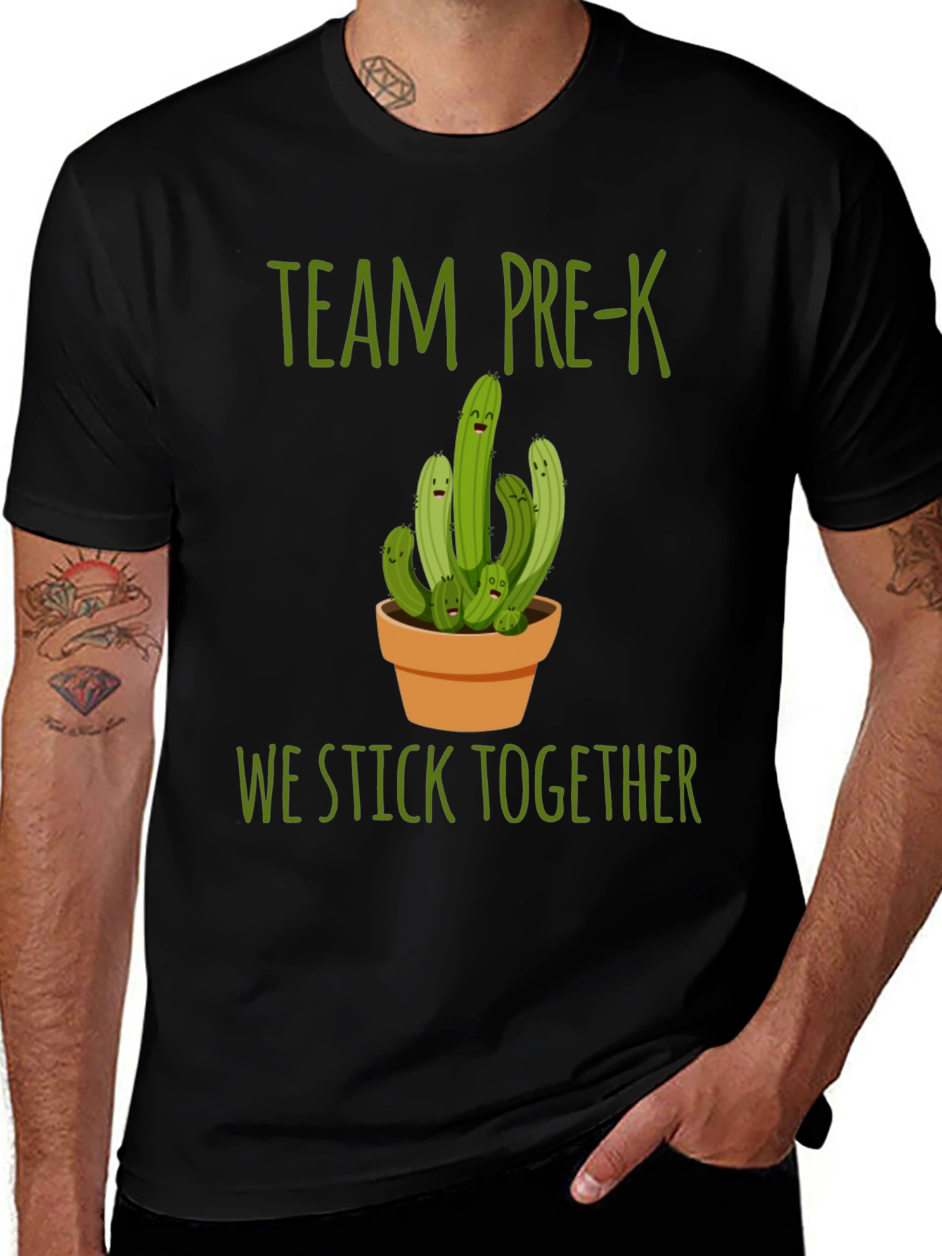 Variant 5 of Team Pre-K Cactus T-Shirt - We Stick Together