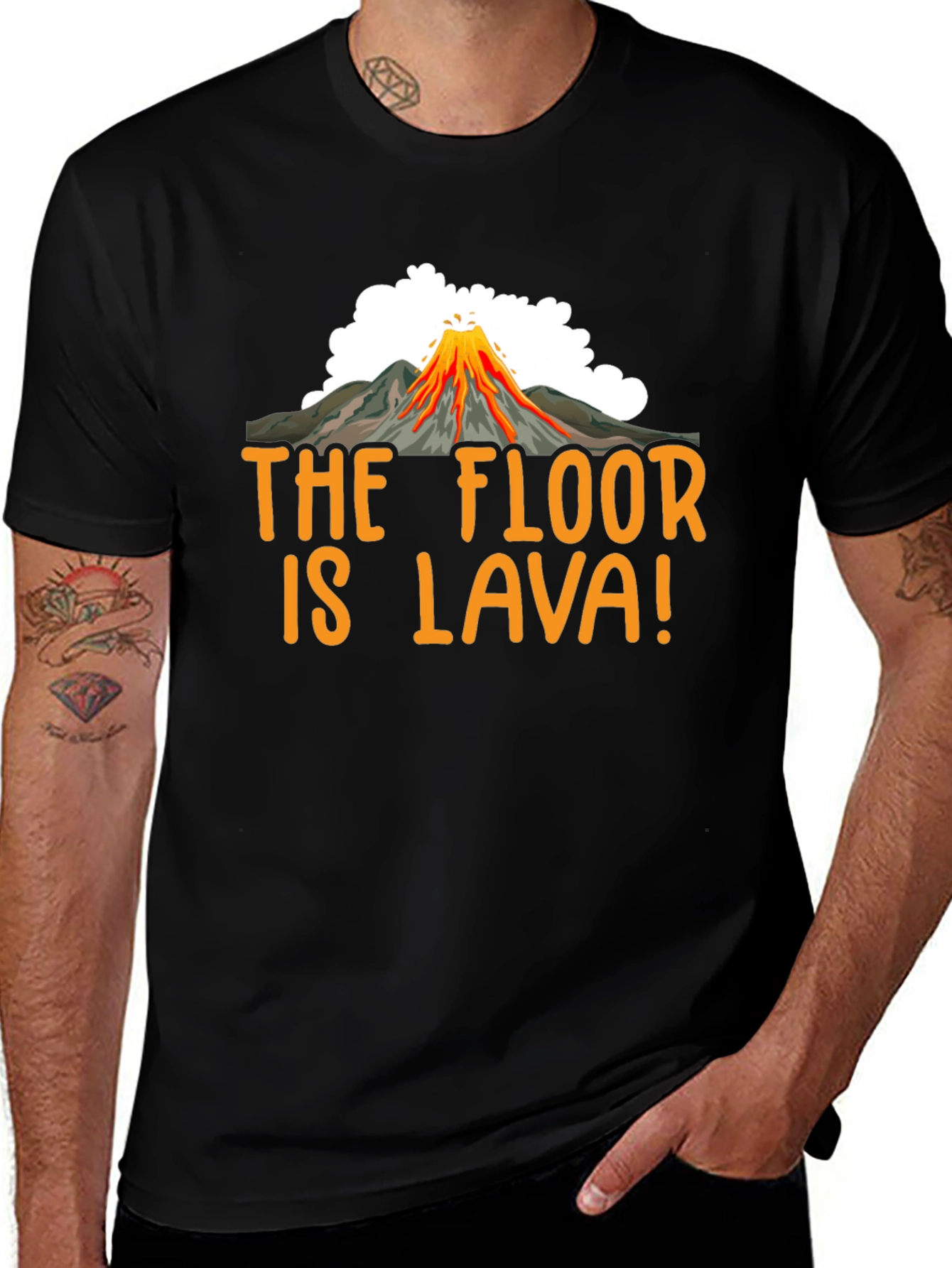 Variant 30 of The Floor is Lava T-Shirt Funny Volcano Graphic Tee