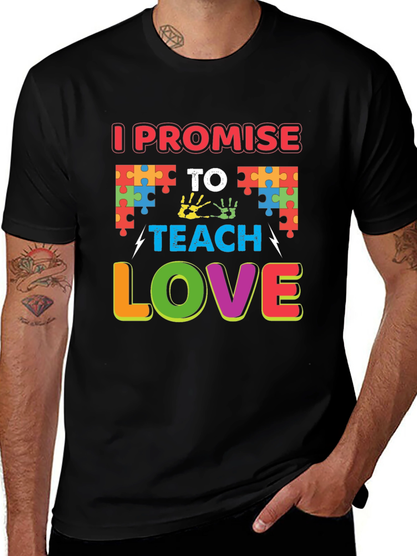 I Promise to Teach Love Autism Awareness T-Shirt