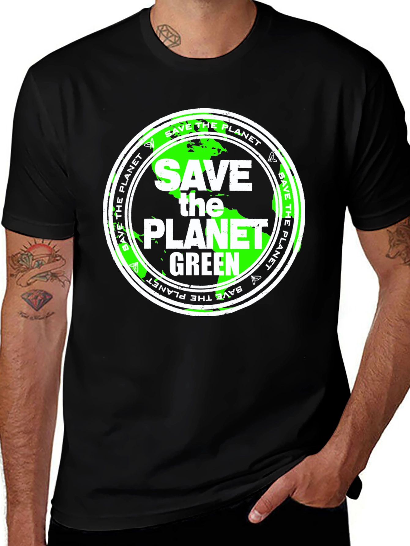 Variant 14 of Save the Planet Green T-Shirt