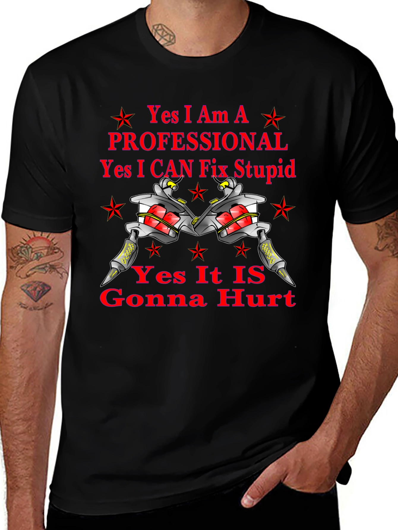 Variant 4 of Tattoo Artist Humor Graphic T-Shirt