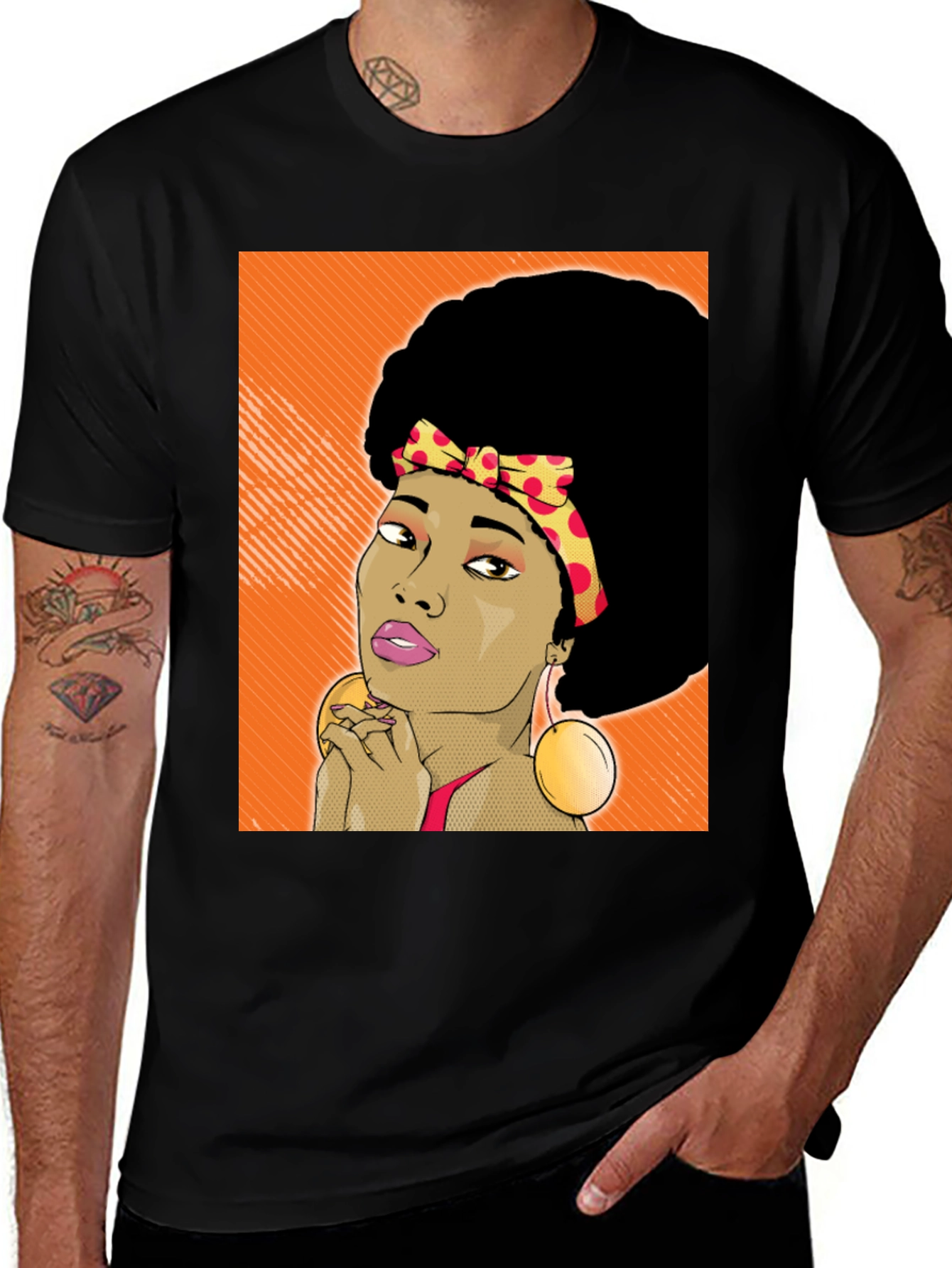 Variant 13 of Retro Afro Woman Graphic Tee