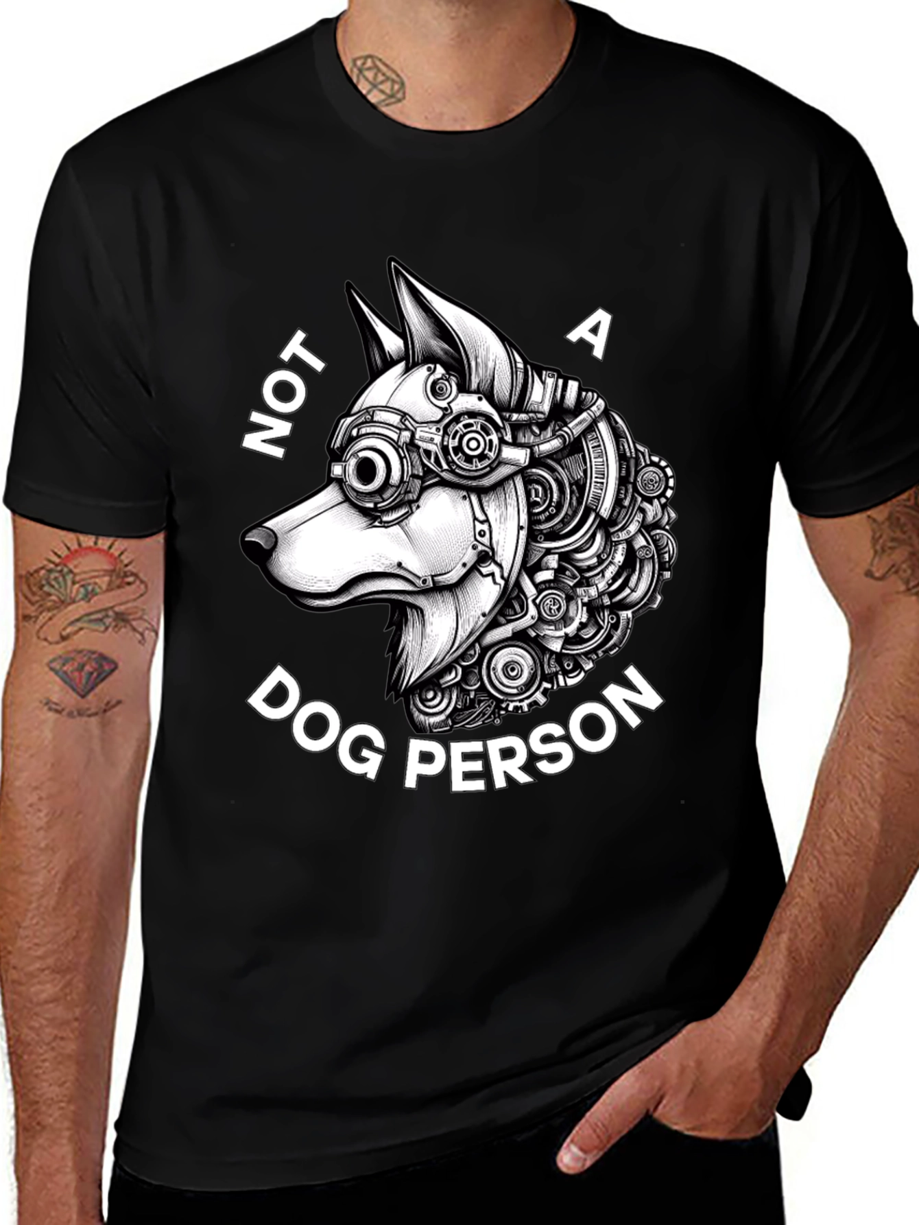 Not a Dog Person - Steampunk Dog T-Shirt