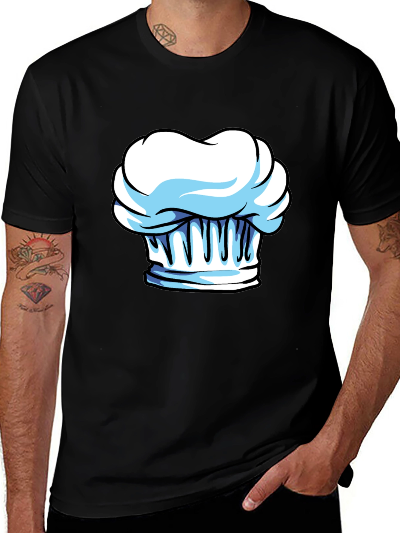Variant 12 of Chef Hat Graphic Tee - Stylish Cotton Blend