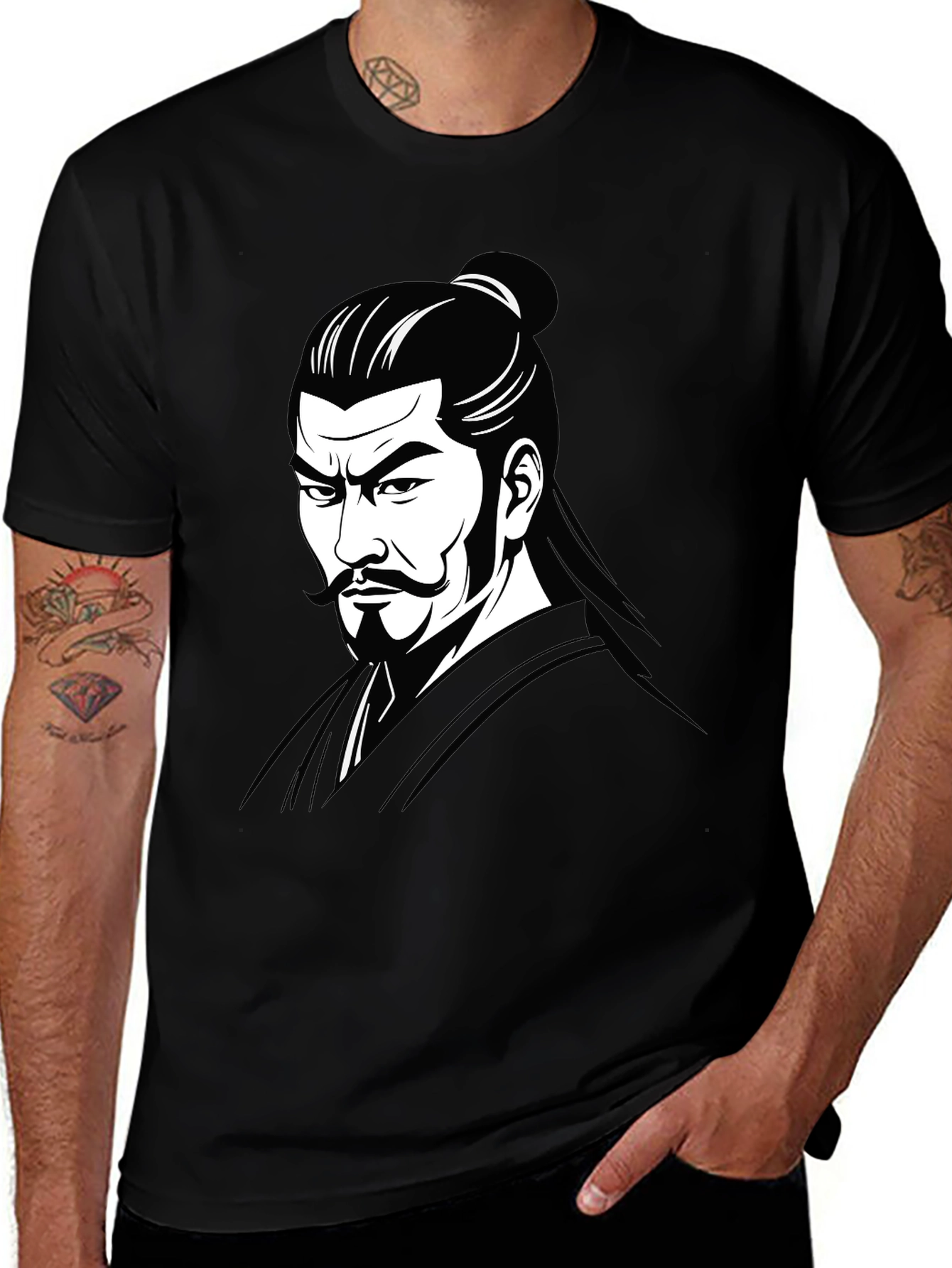 Variant 24 of Samurai Warrior Graphic Print T-Shirt