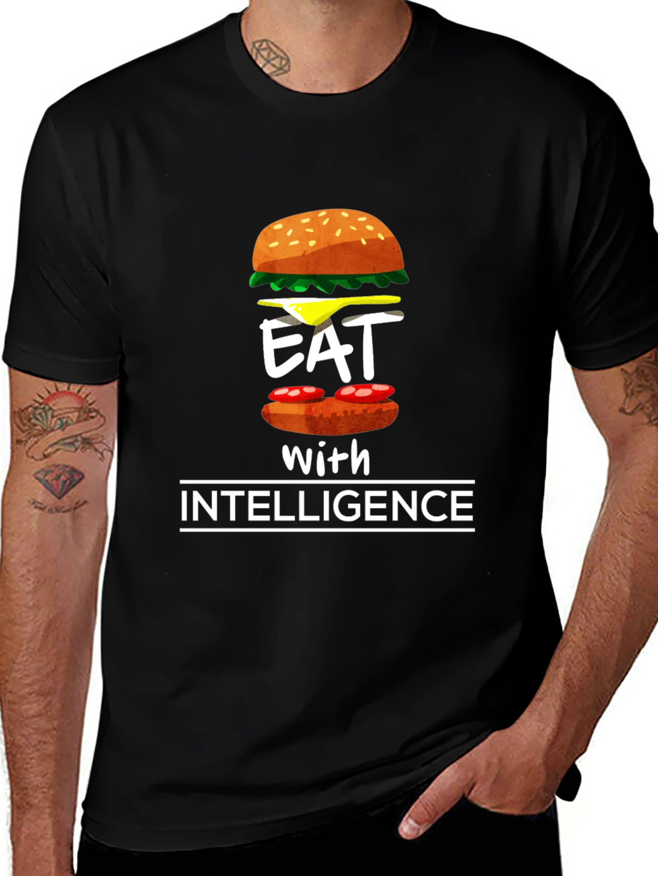 Variant 17 of Eat with Intelligence Graphic T-Shirt