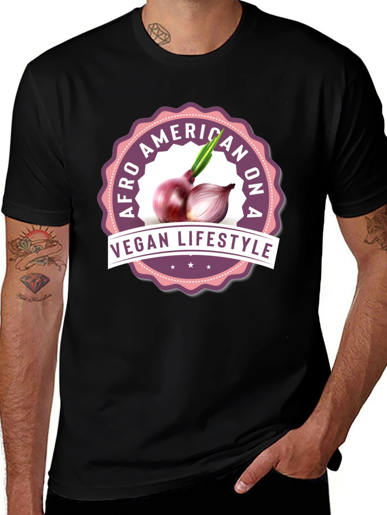Variant 27 of Vegan Lifestyle T-Shirt - Afro American Design