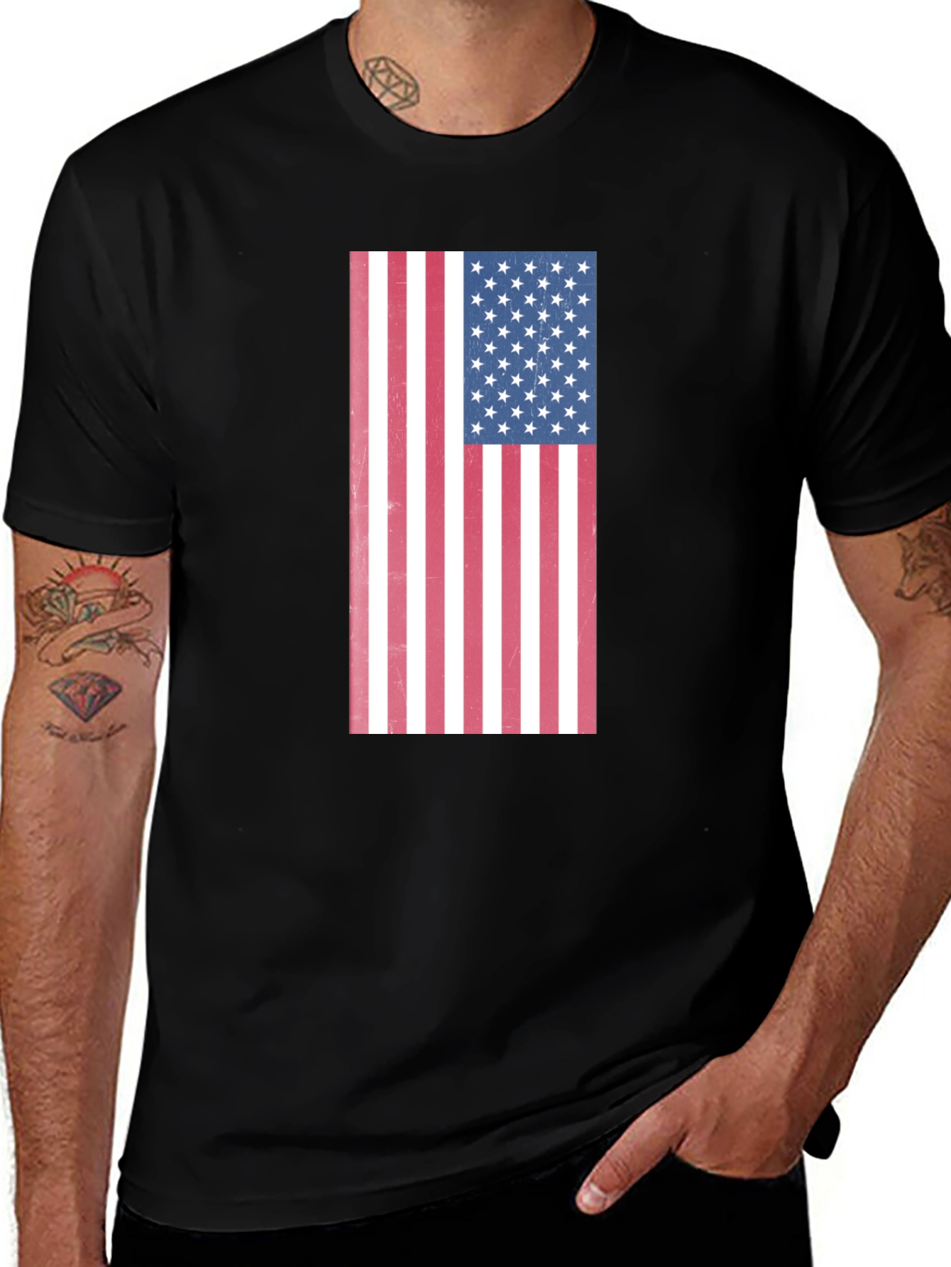 Variant 26 of American Flag Graphic Tee - Patriotic Style
