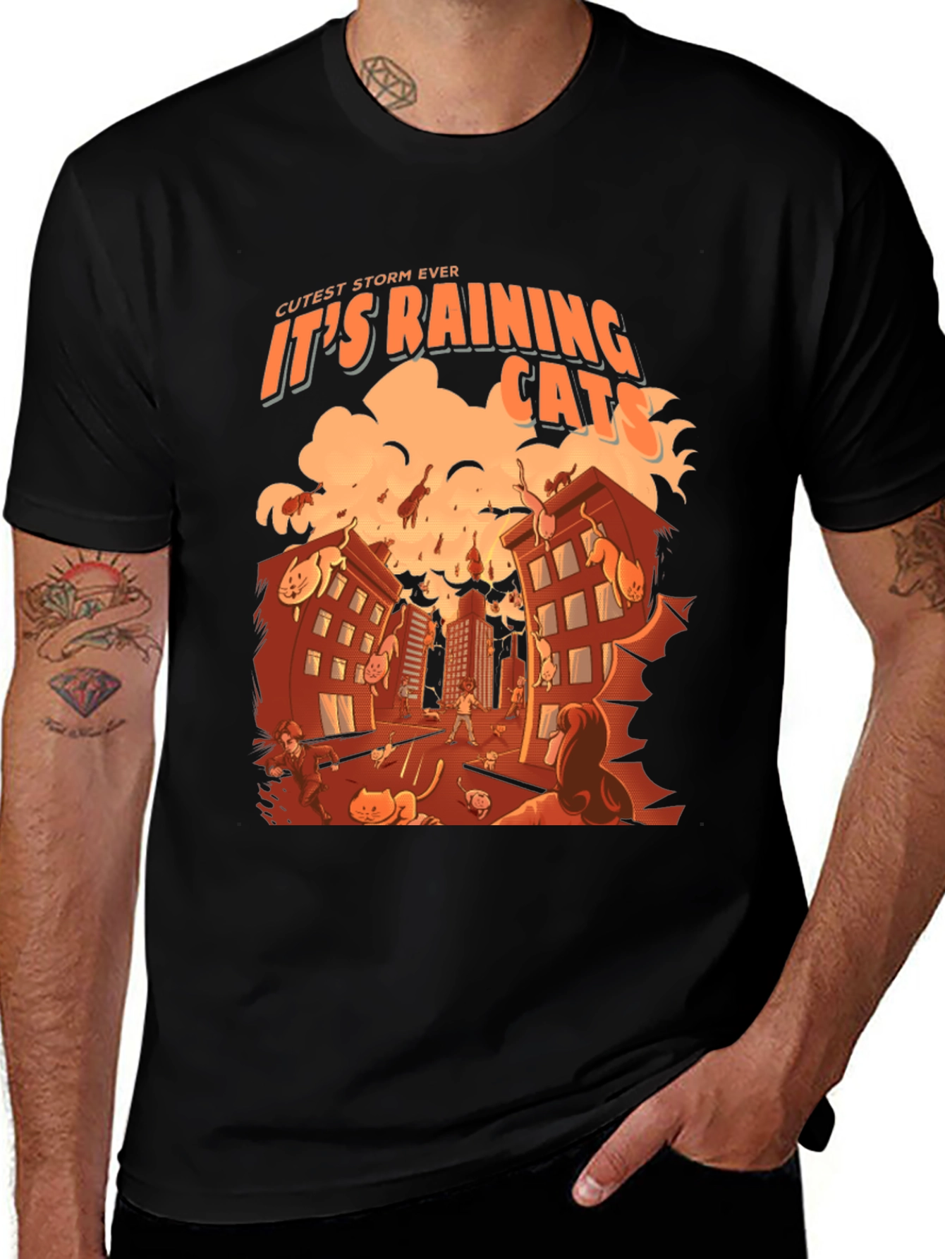Variant 12 of Raining Cats T-Shirt - Cutest Storm Ever