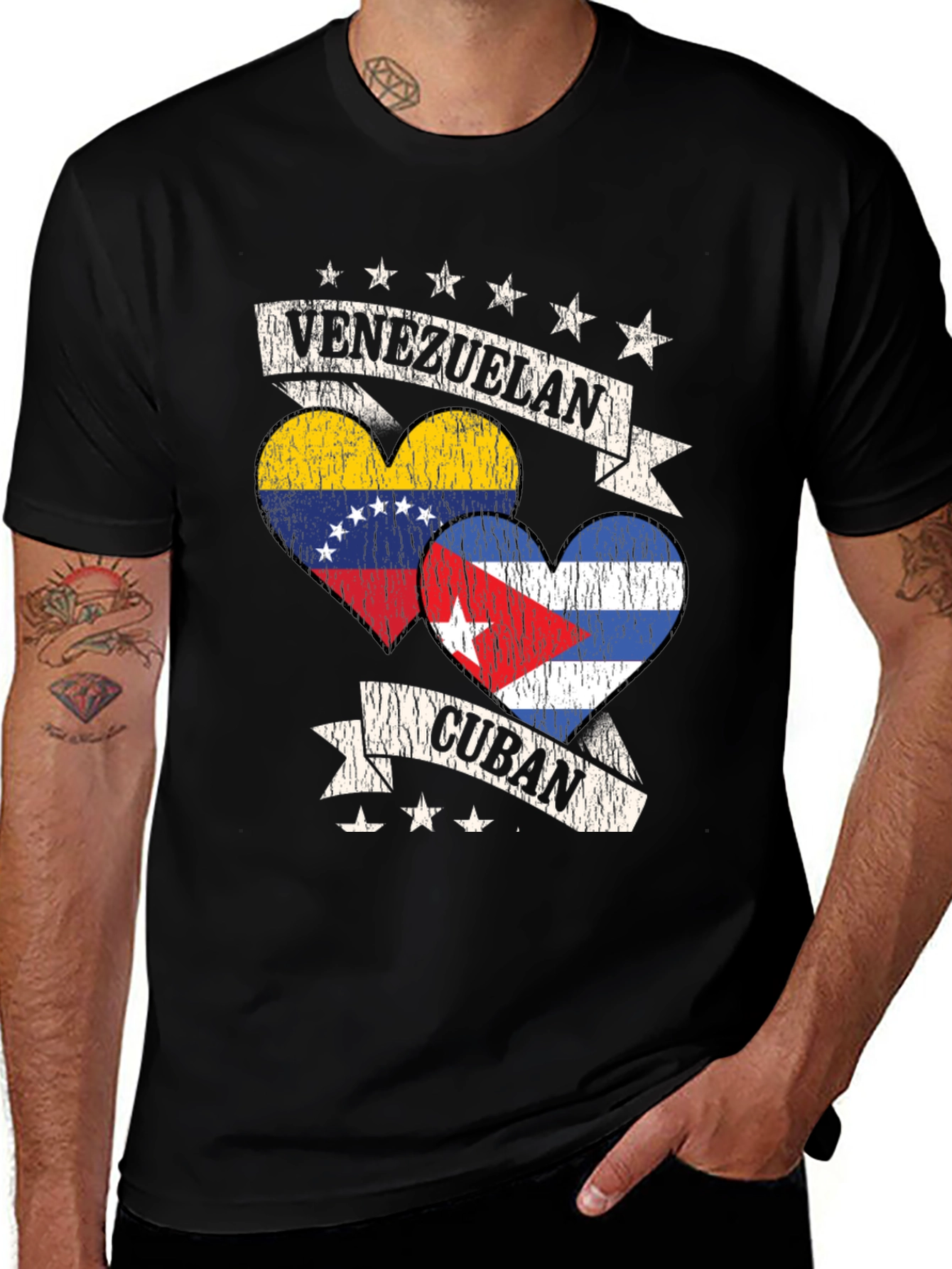Venezuelan Cuban Hearts T-Shirt