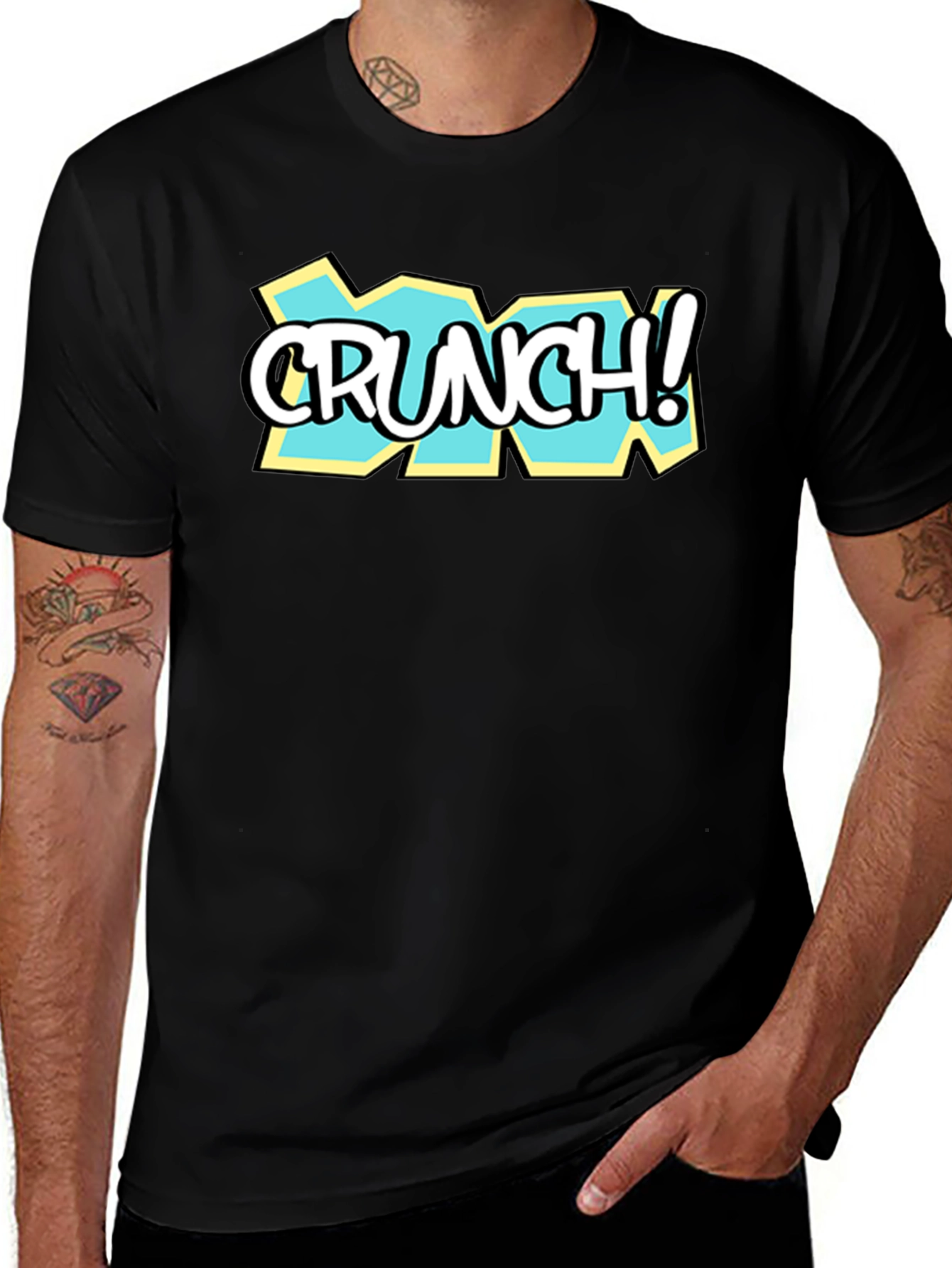 Variant 26 of Crunch! Black Graphic Print T-Shirt