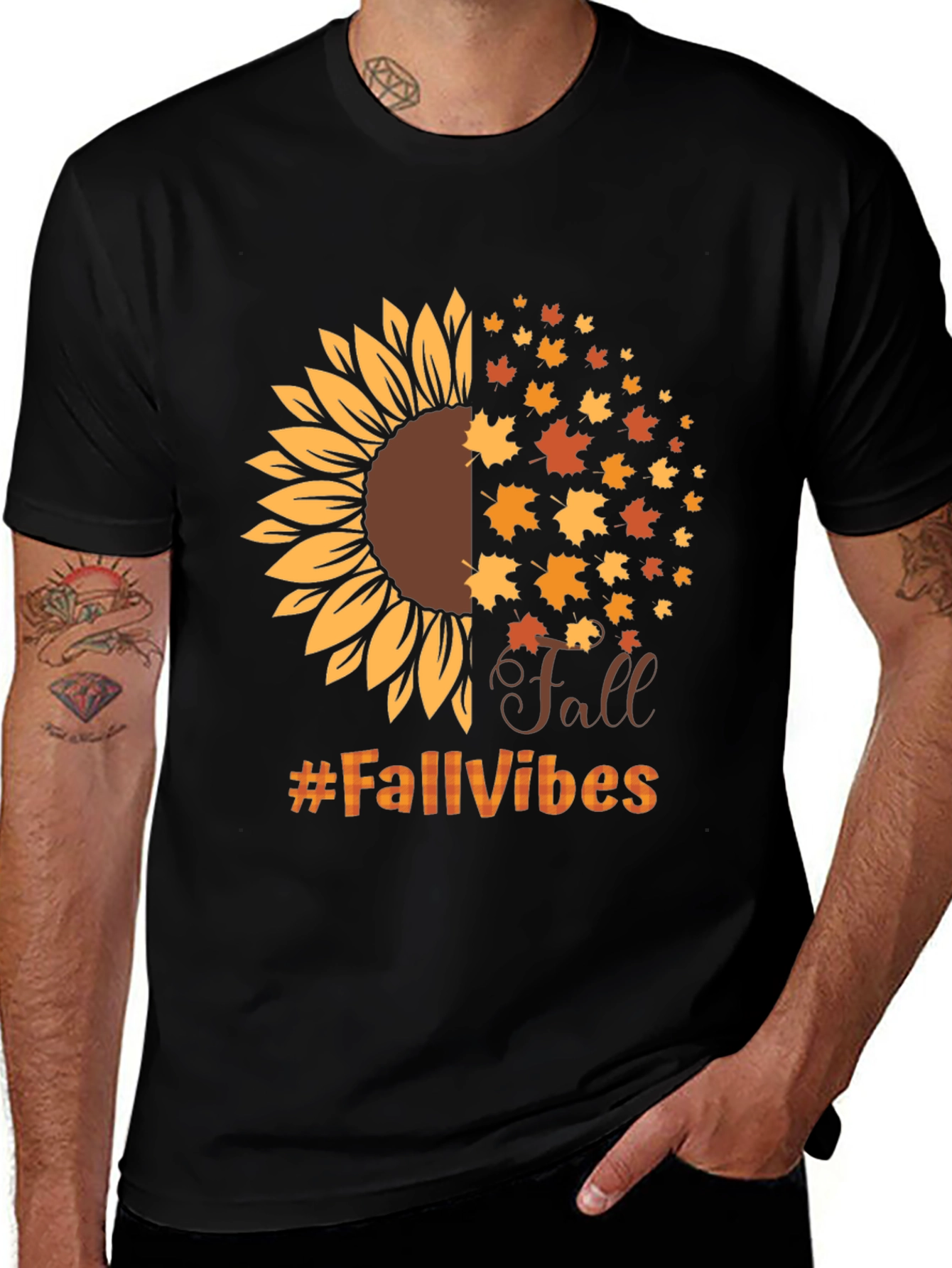 Variant 23 of Fall Vibes Sunflower Graphic Tee
