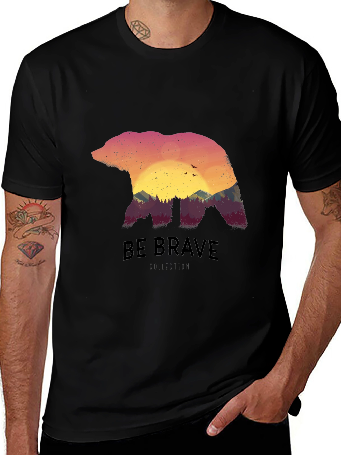 Variant 28 of Brave Bear Nature Graphic Tee