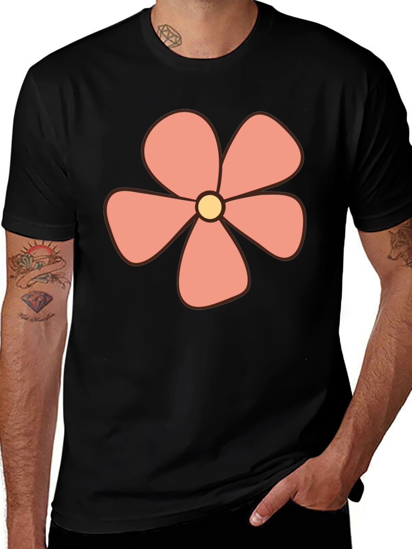 Variant 4 of Retro Flower Power T-Shirt - Vintage Style