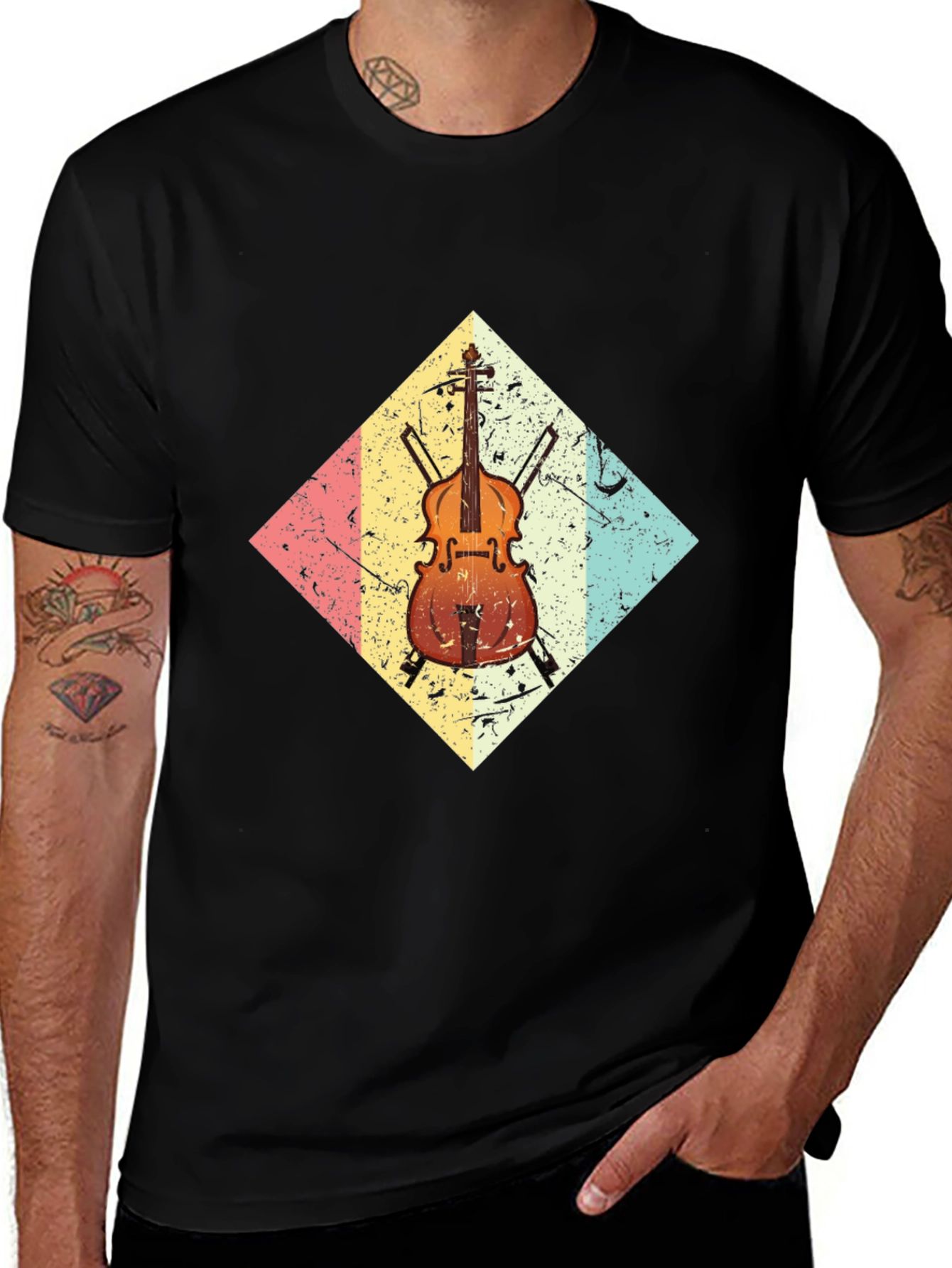 Variant 25 of Vintage Cello T-Shirt - Musical Instrument Tee