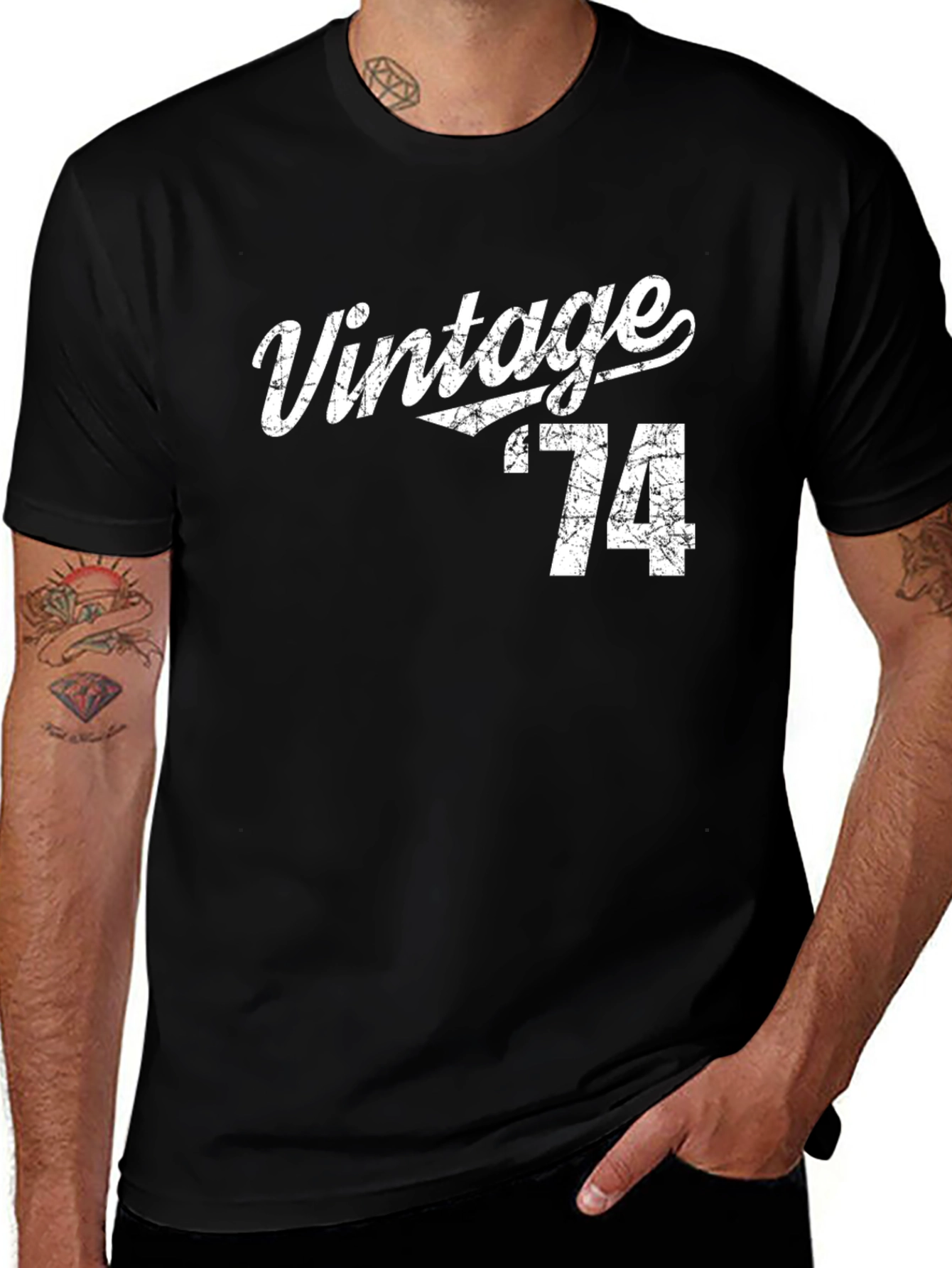 Variant 21 of Vintage '74 Black T-Shirt