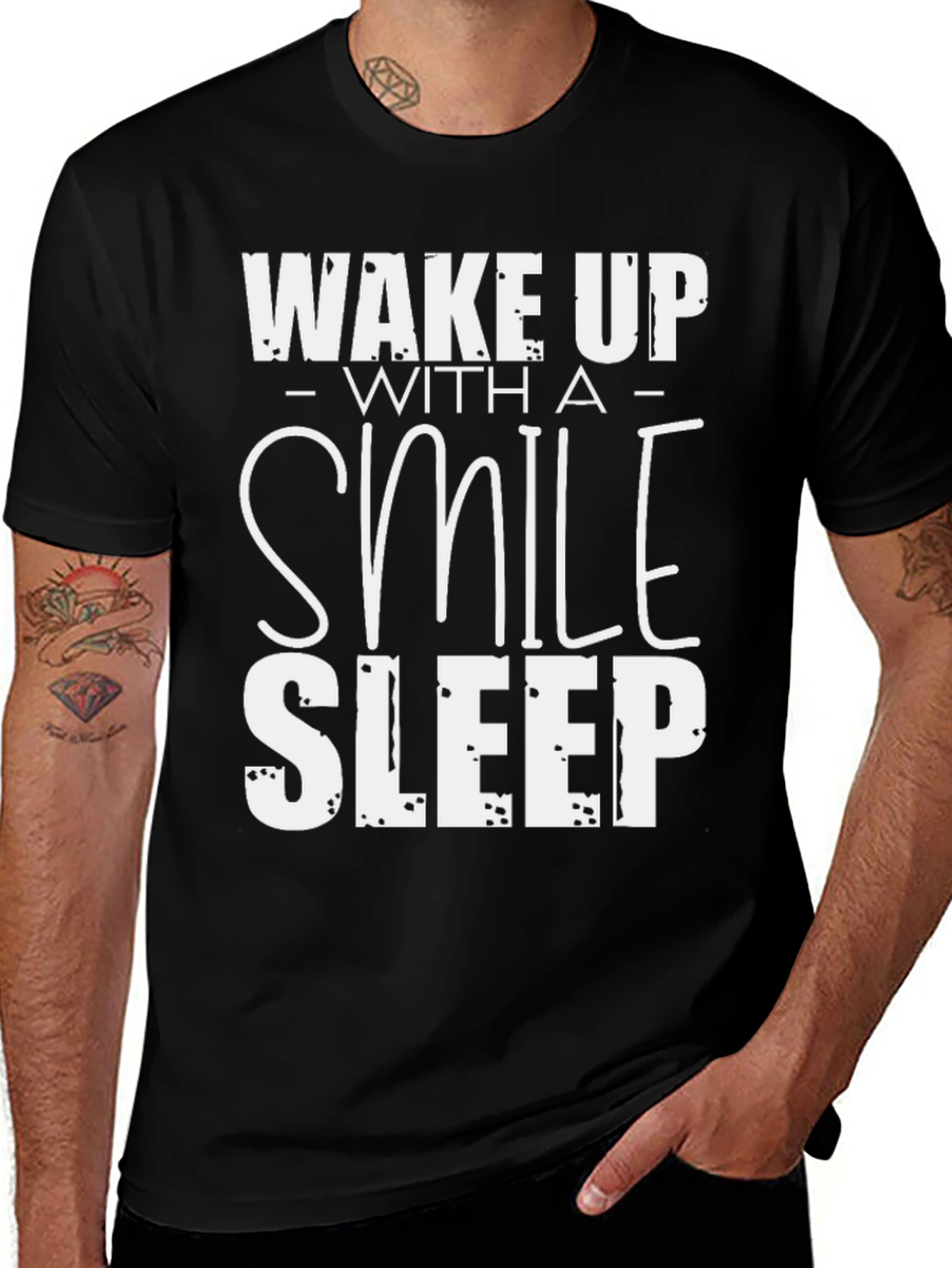 Variant 22 of Wake Up with a Smile Graphic T-Shirt