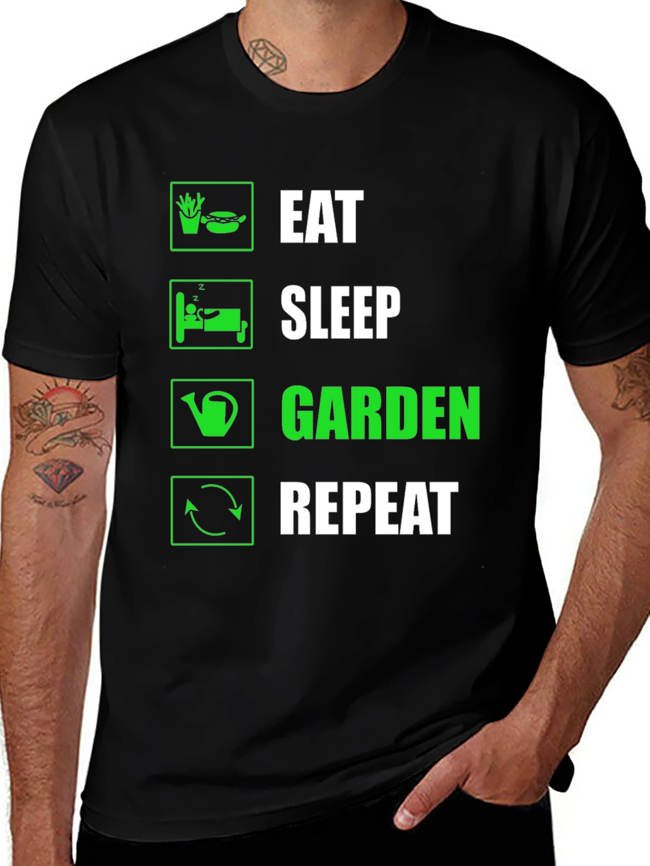 Variant 14 of Eat Sleep Garden Repeat Graphic T-Shirt