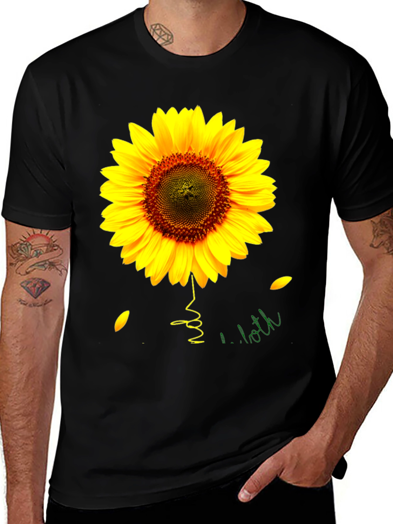 Variant 24 of Sunflower Graphic Print Black T-Shirt