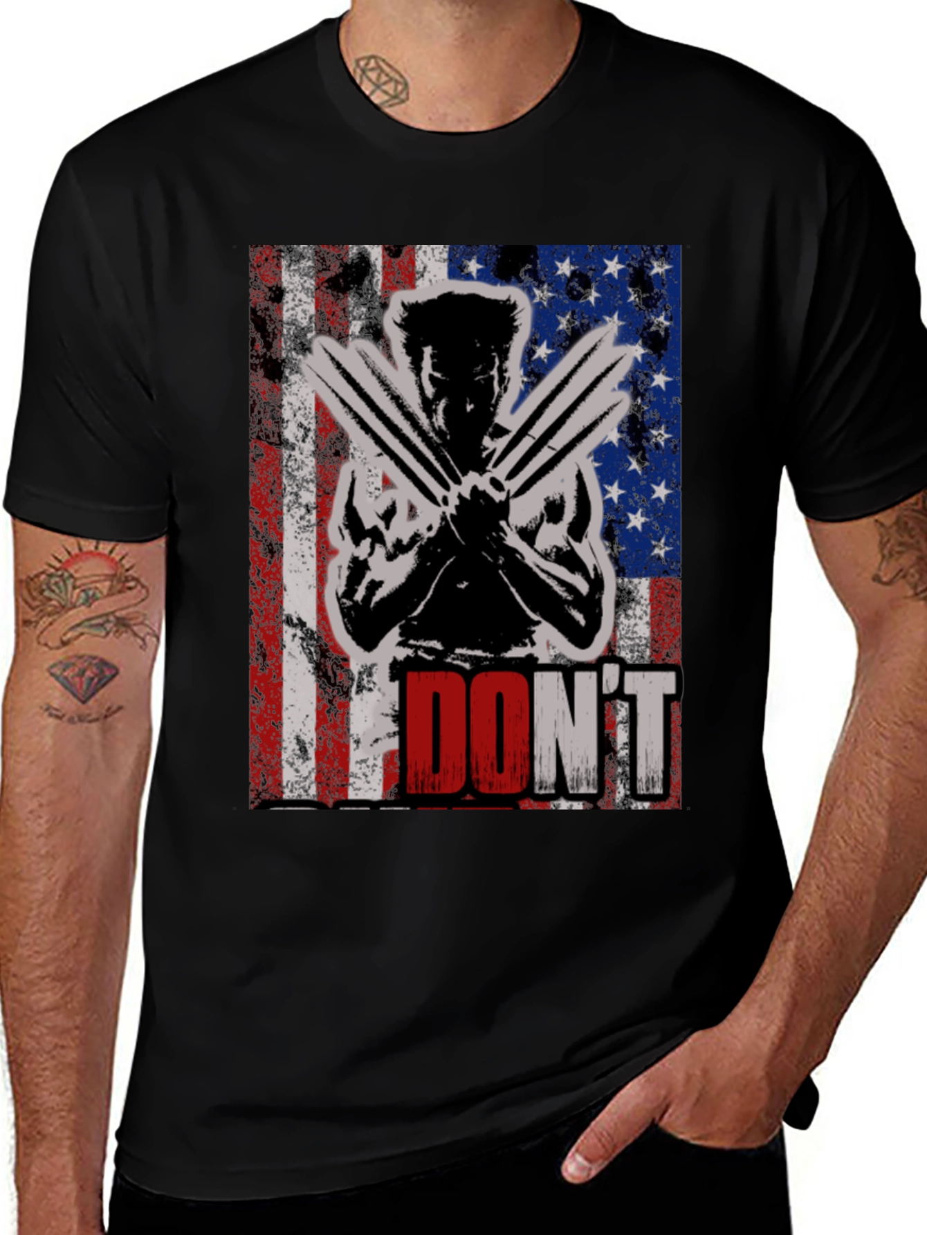 Wolverine American Flag Don't T-Shirt