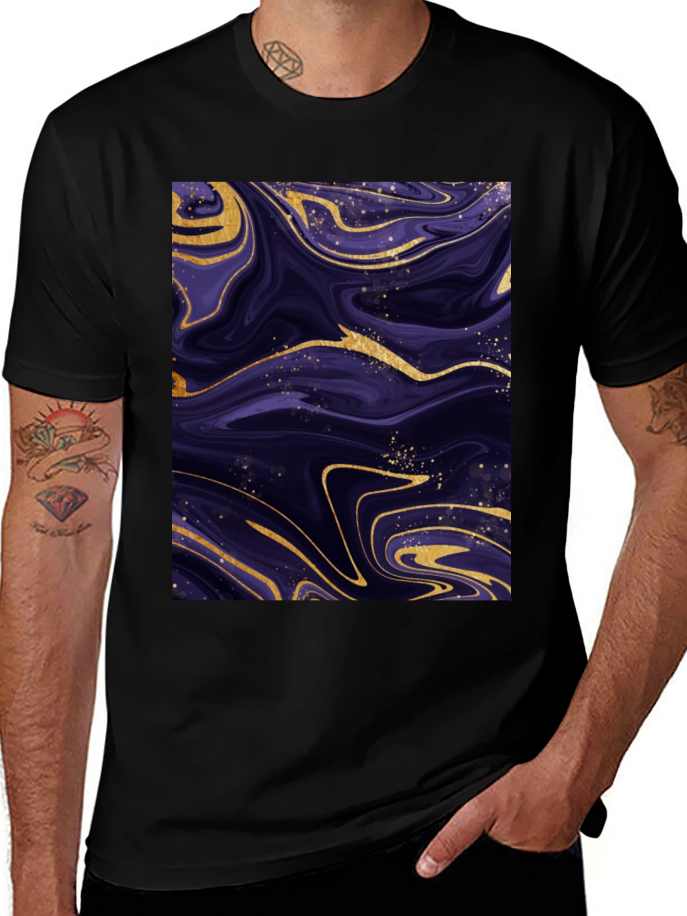 Swirl Art Graphic Tee - Abstract Design