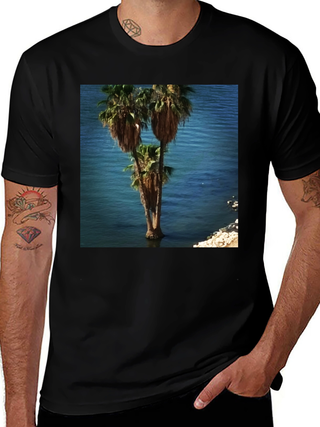 Palm Tree T-Shirt - Ocean View Graphic Tee
