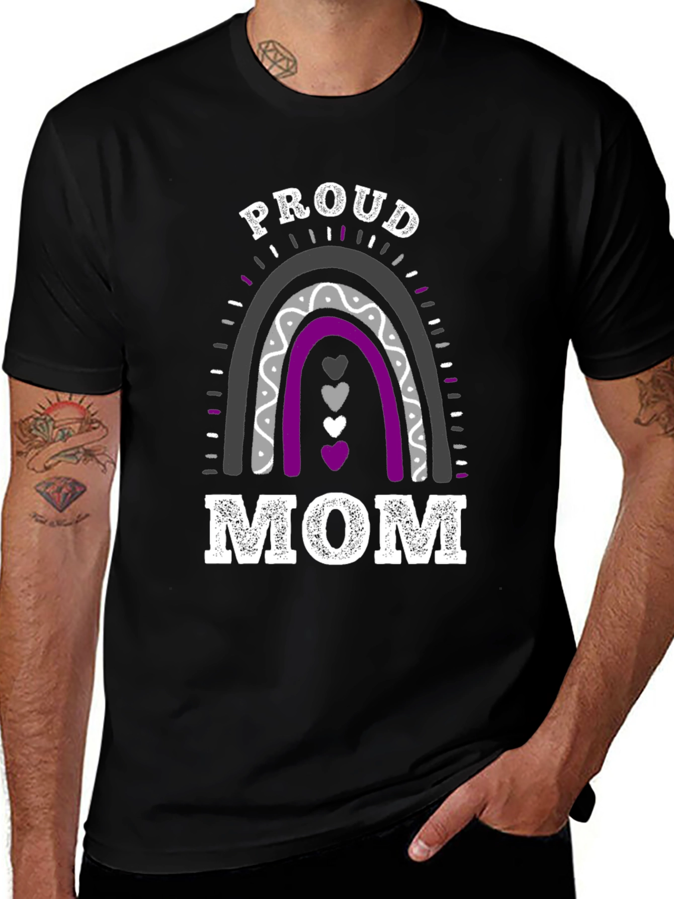 Variant 30 of Proud Mom Rainbow T-Shirt