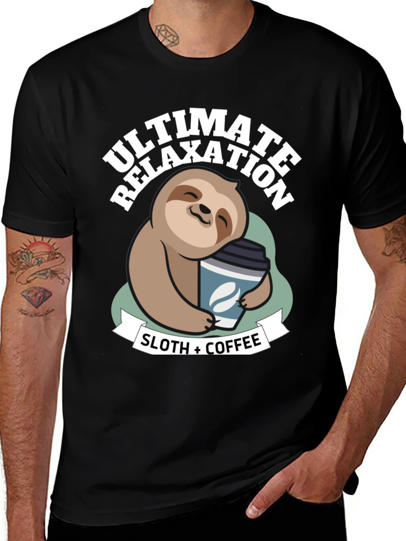 Variant 11 of Ultimate Relaxation Sloth & Coffee T-Shirt