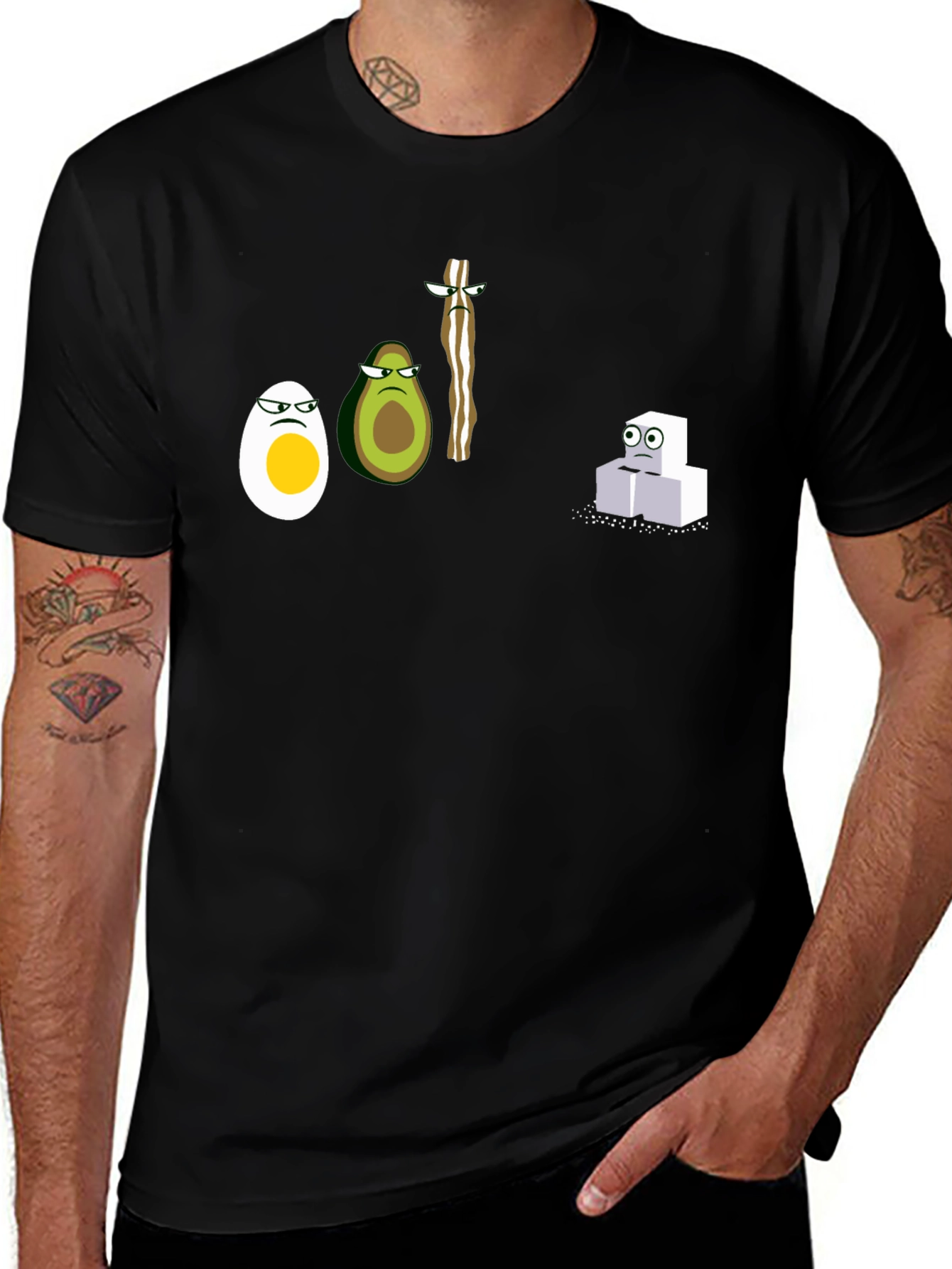 Variant 15 of Angry Breakfast T-Shirt - Funny Foodie Tee