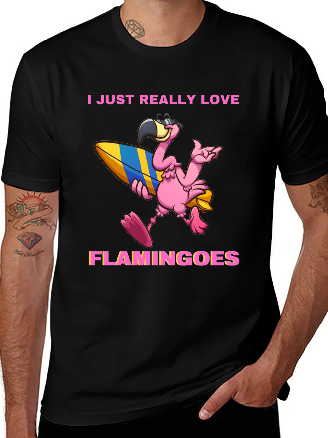 Variant 13 of I Love Flamingoes T-Shirt