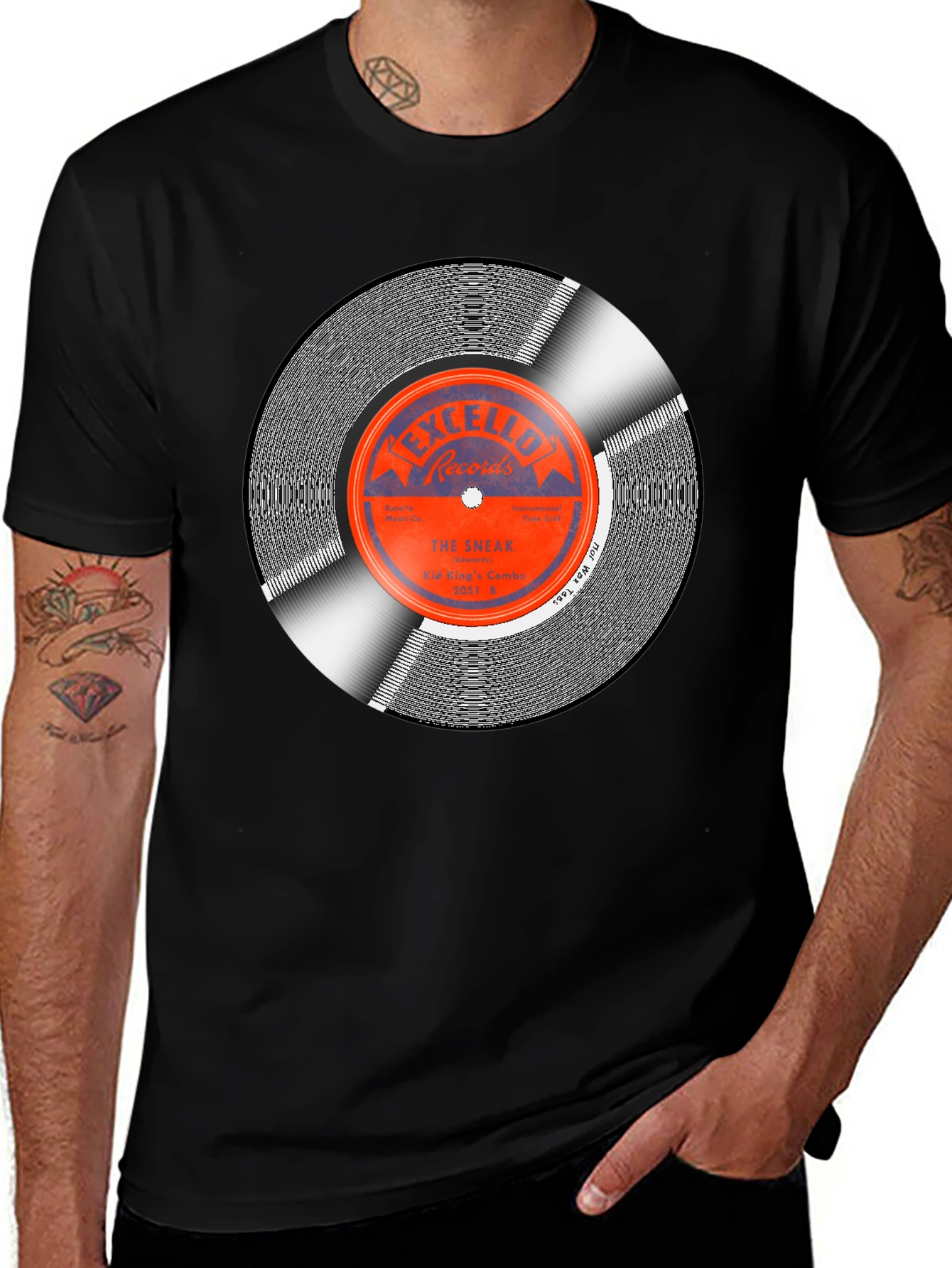 Variant 7 of Vintage Record Graphic Tee - Retro Music Lover T-Shirt