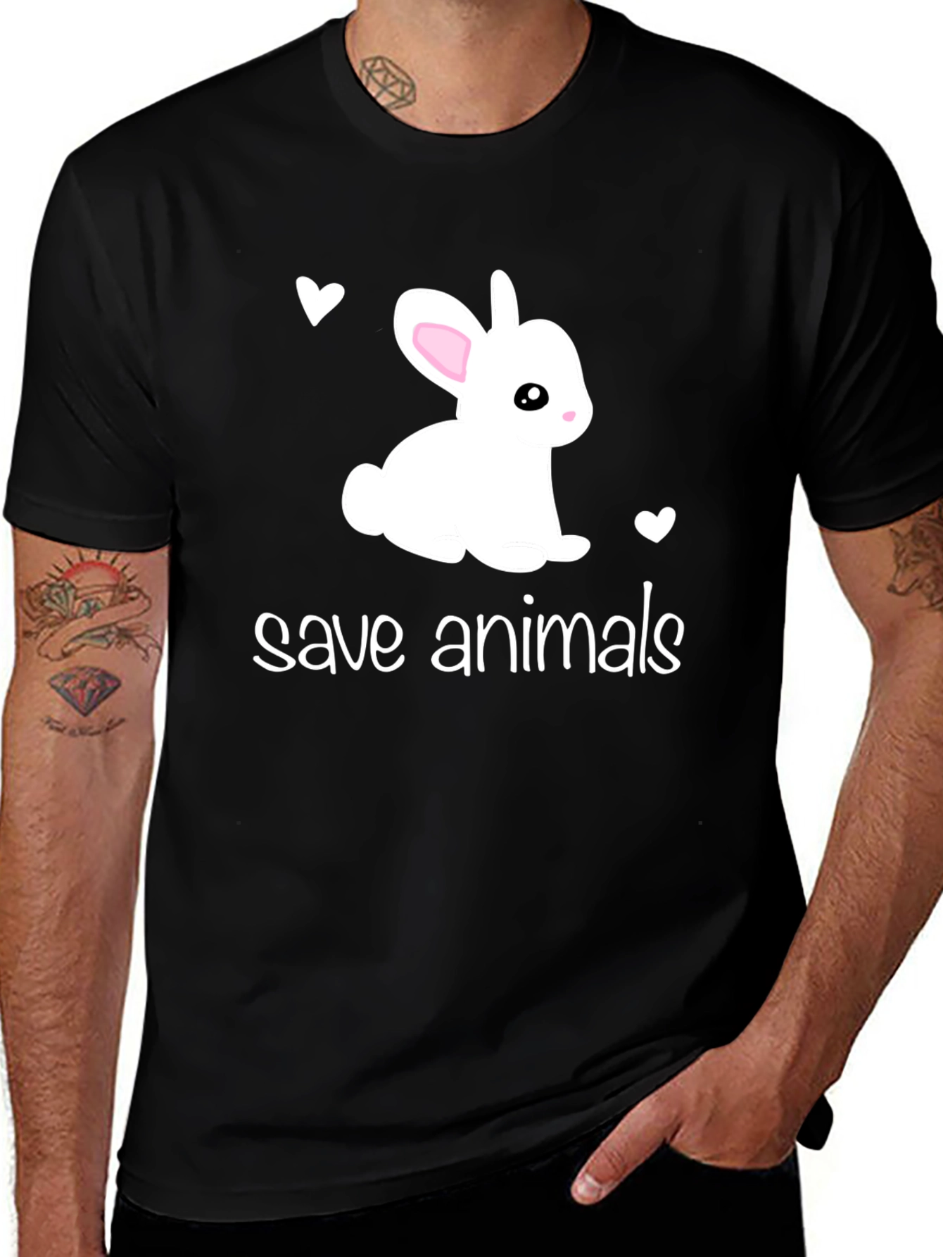 Variant 23 of Save Animals Rabbit Graphic Tee