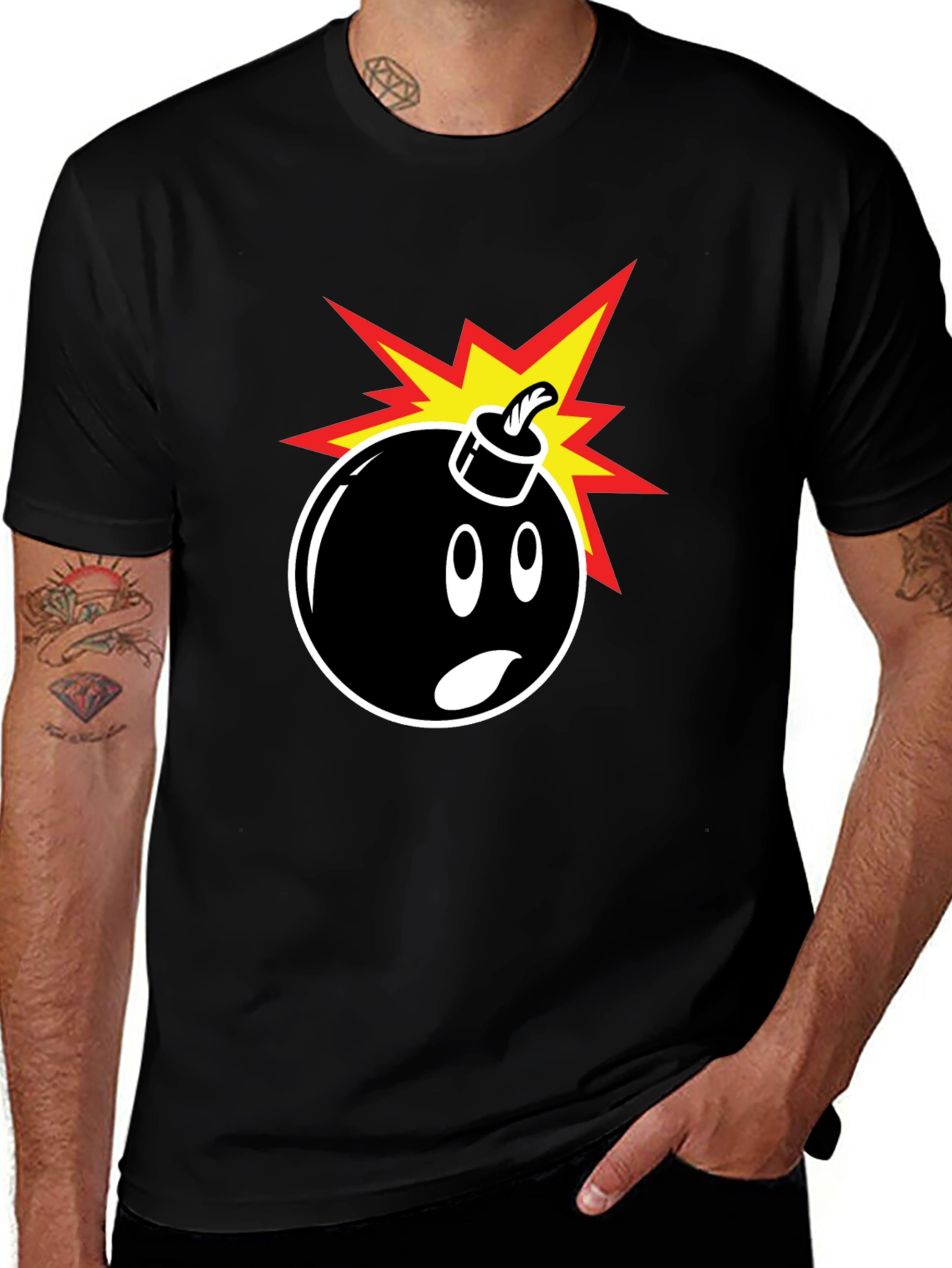 Variant 22 of Bomb Graphic T-Shirt - Black Crew Neck
