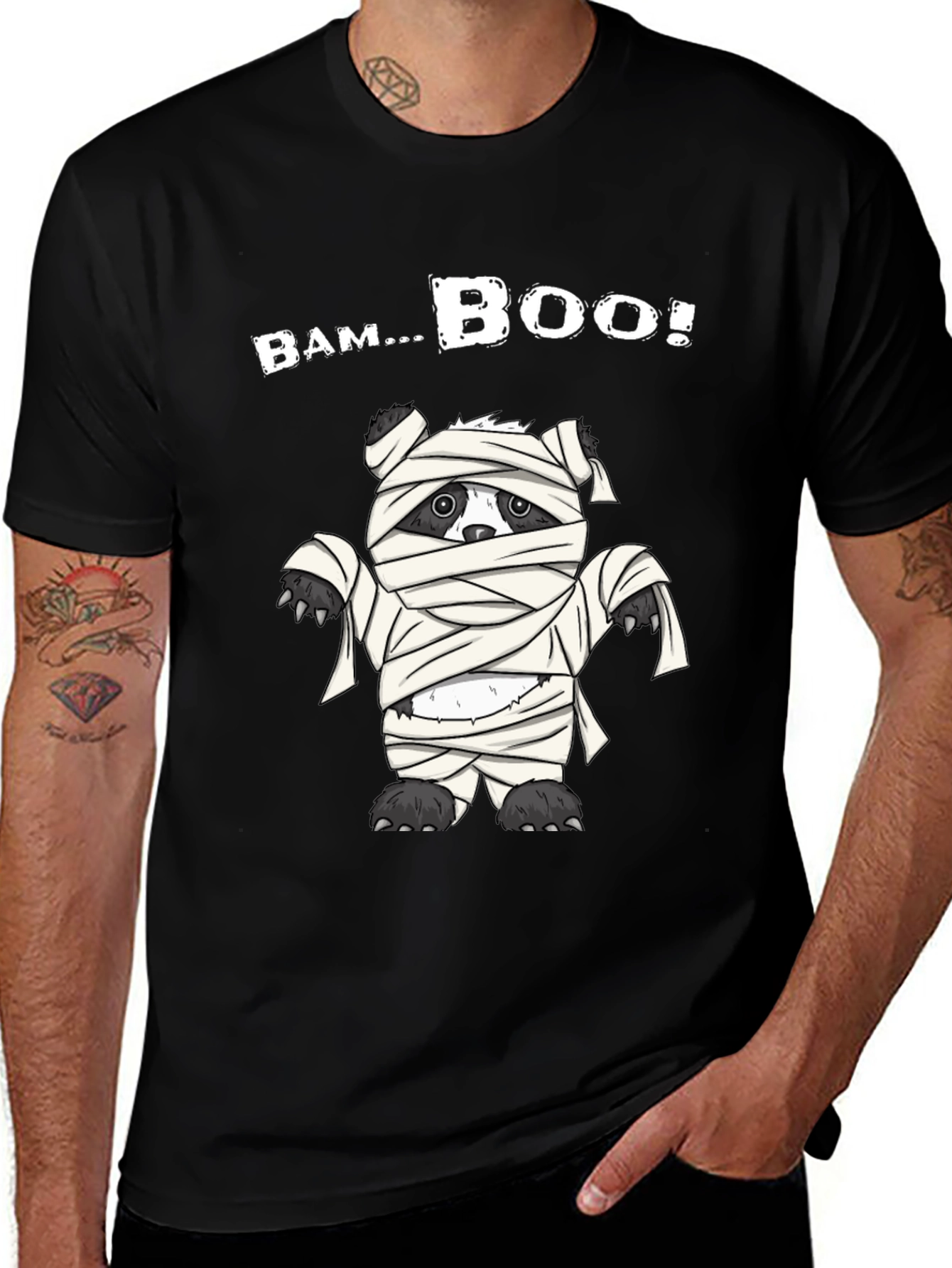 Boo! Mummy Panda Bear Halloween T-Shirt