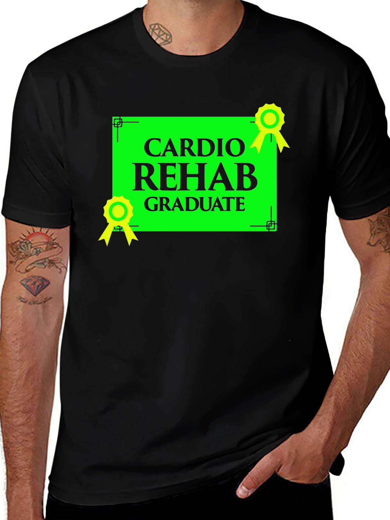Variant 22 of Cardio Rehab Graduate Black T-Shirt