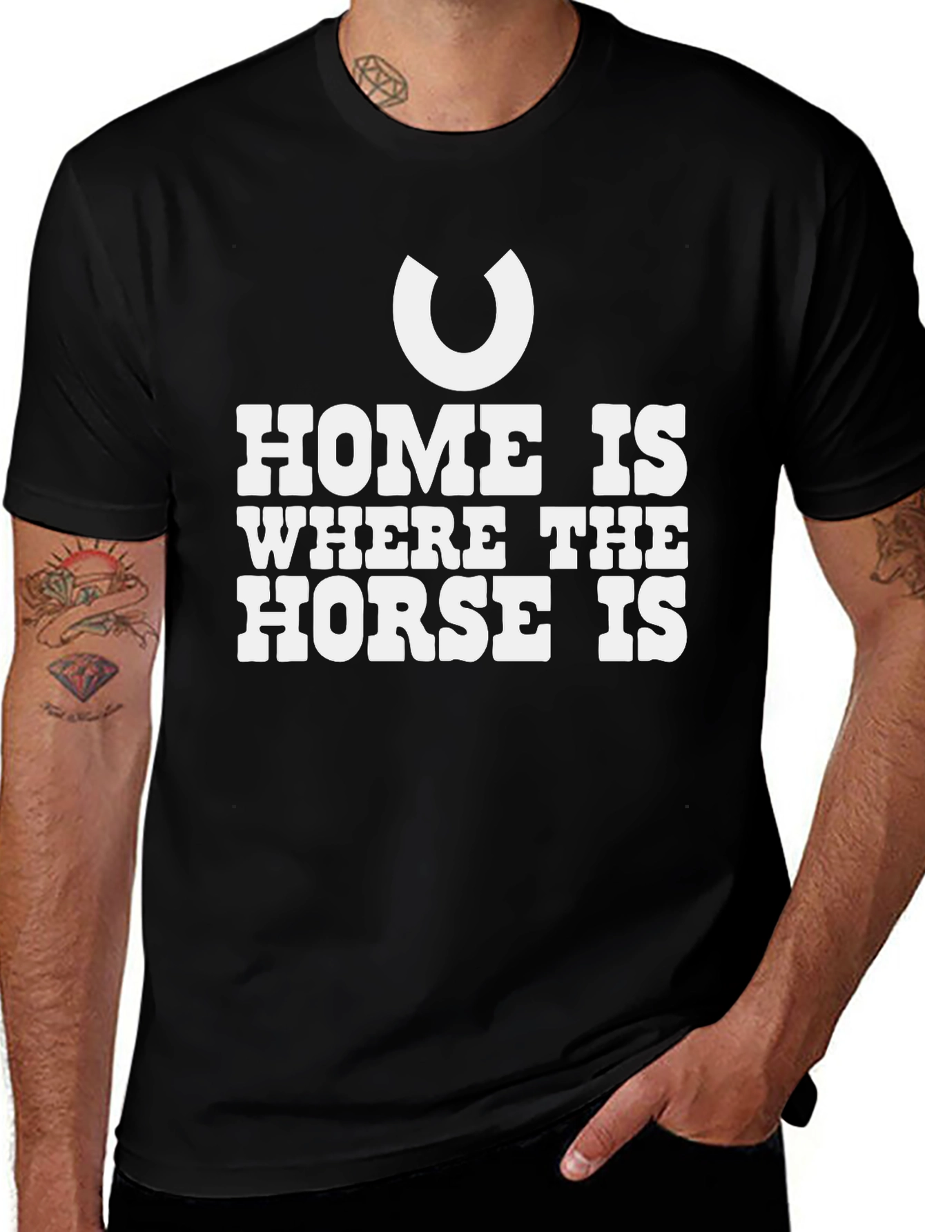 Variant 5 of Home is Where The Horse Is Graphic T-Shirt