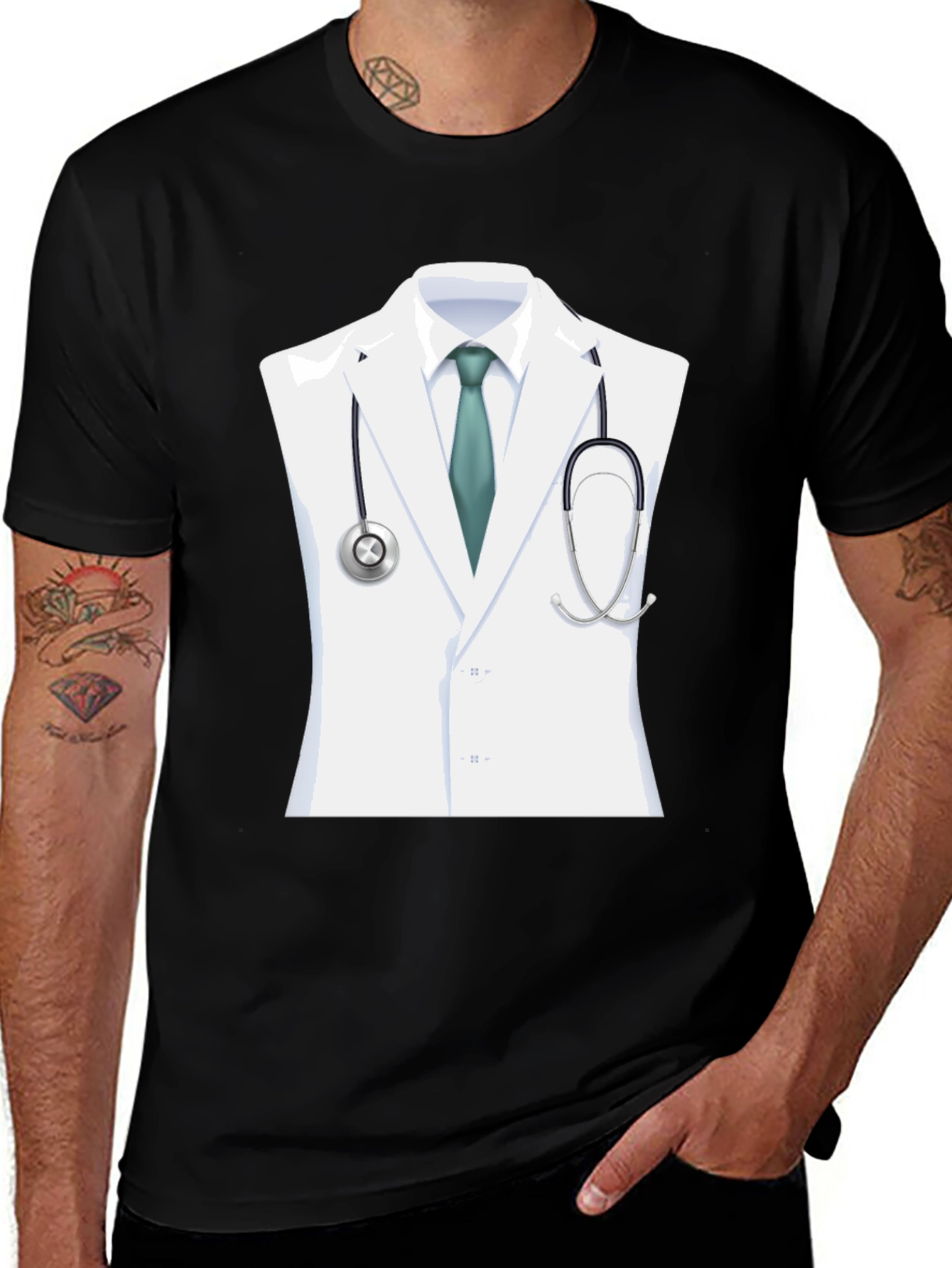 Variant 4 of Doctor Costume T-Shirt - Medical Professional Design