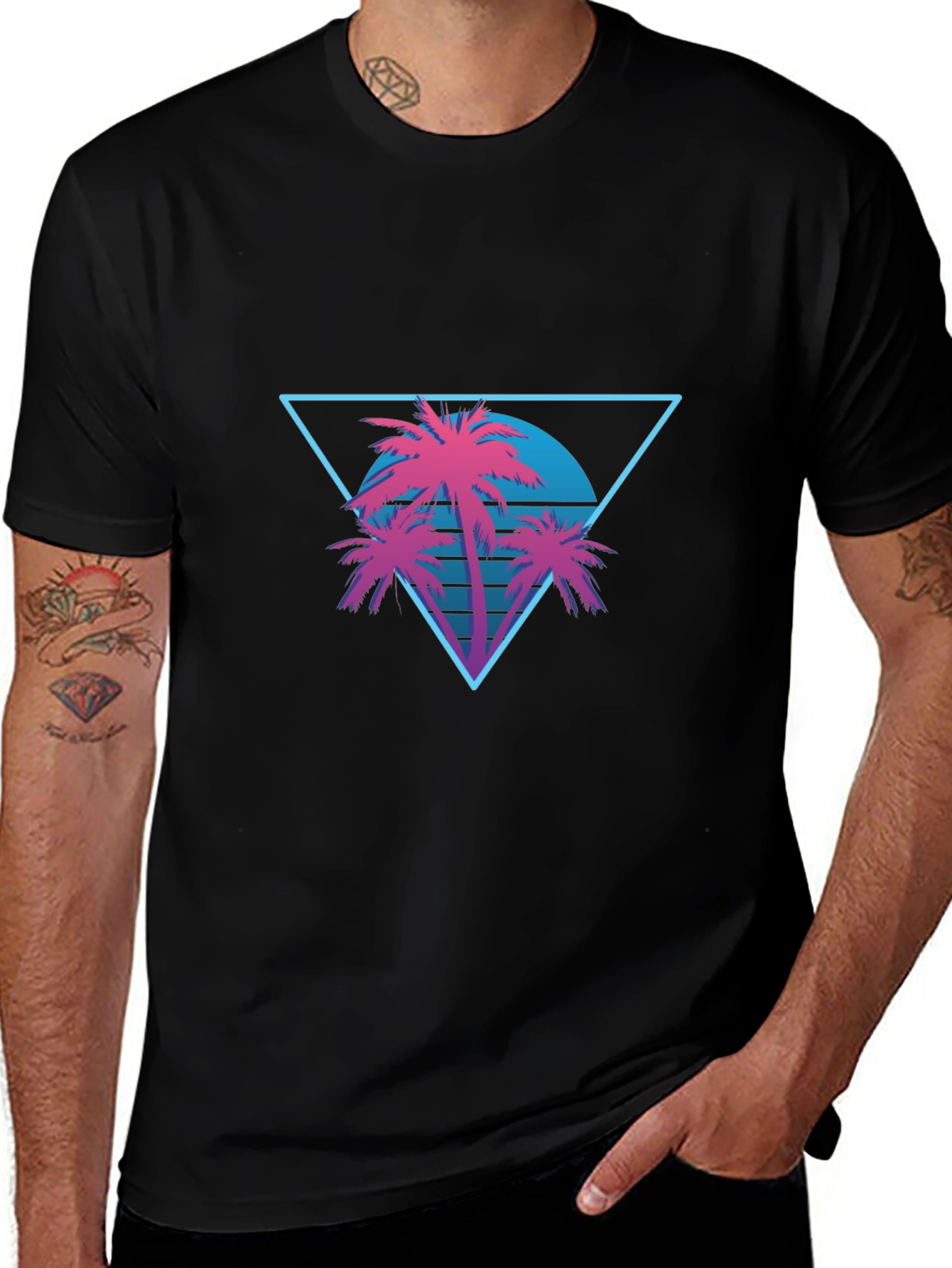 Variant 30 of Retro Palm Tree Graphic T-Shirt