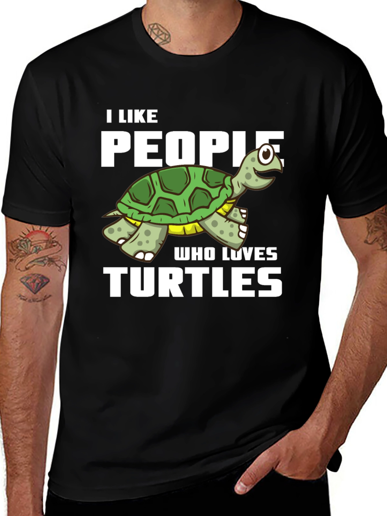 Variant 20 of I Like People Who Loves Turtles Graphic T-Shirt