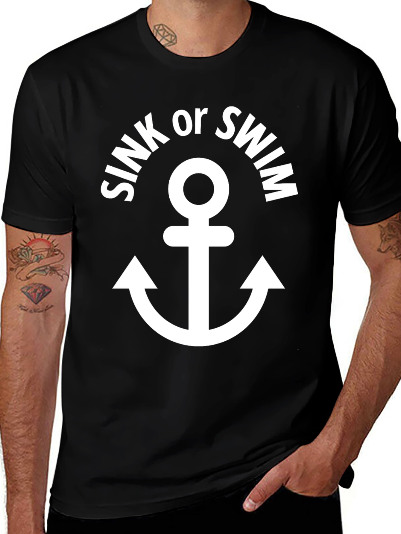 Variant 6 of Sink or Swim Anchor Graphic T-Shirt