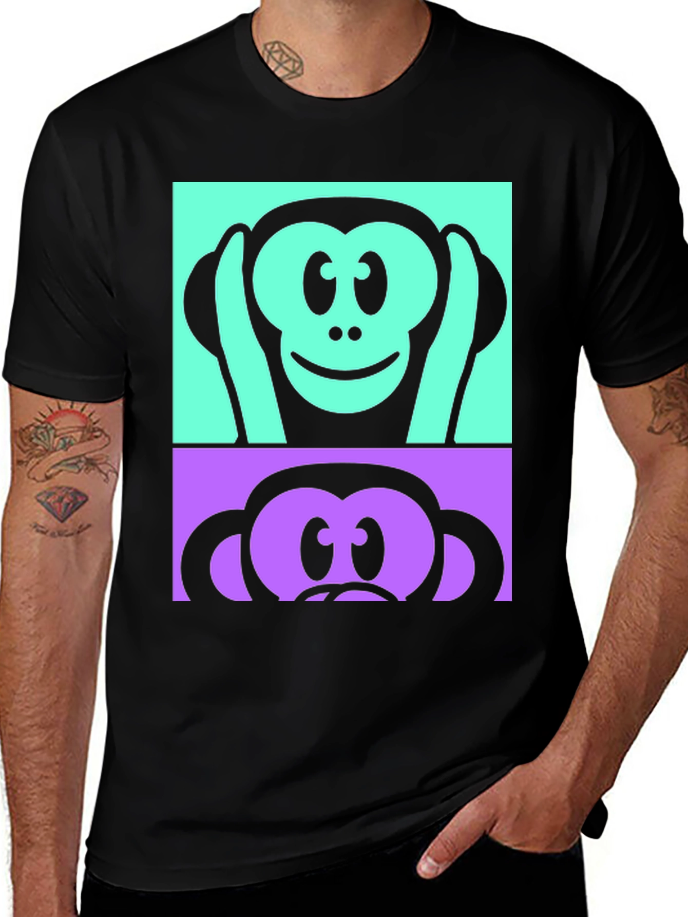 Variant 29 of Monkey Hear See No Evil Graphic T-Shirt
